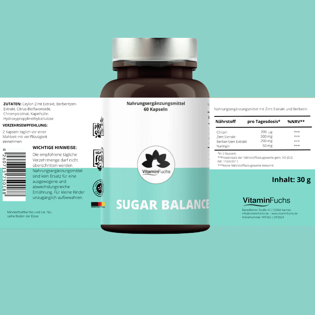 Berberin Kapseln - 60 Kapseln - Sugar Balance VitaminFuchs - Image 11