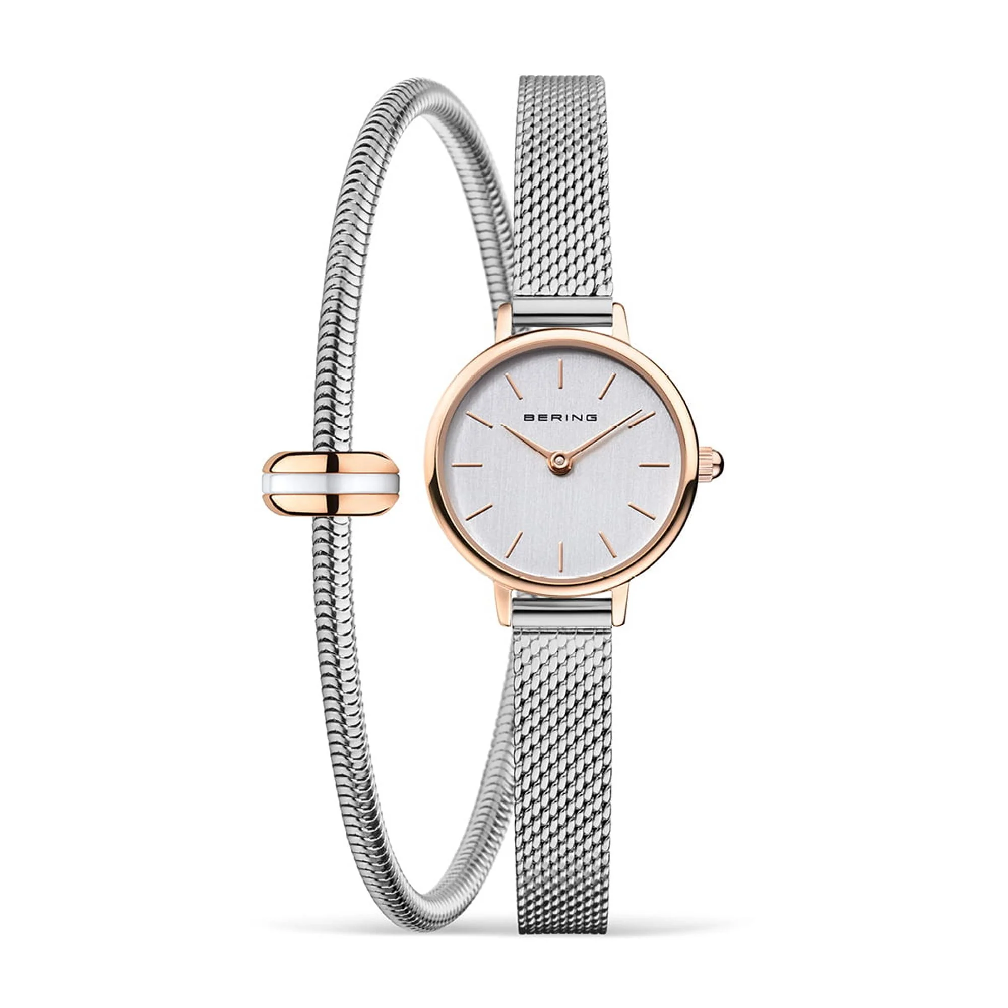 Bering Damen Uhr Armbanduhr Classic - 11022-064-lovely-2-gwp190 Meshband