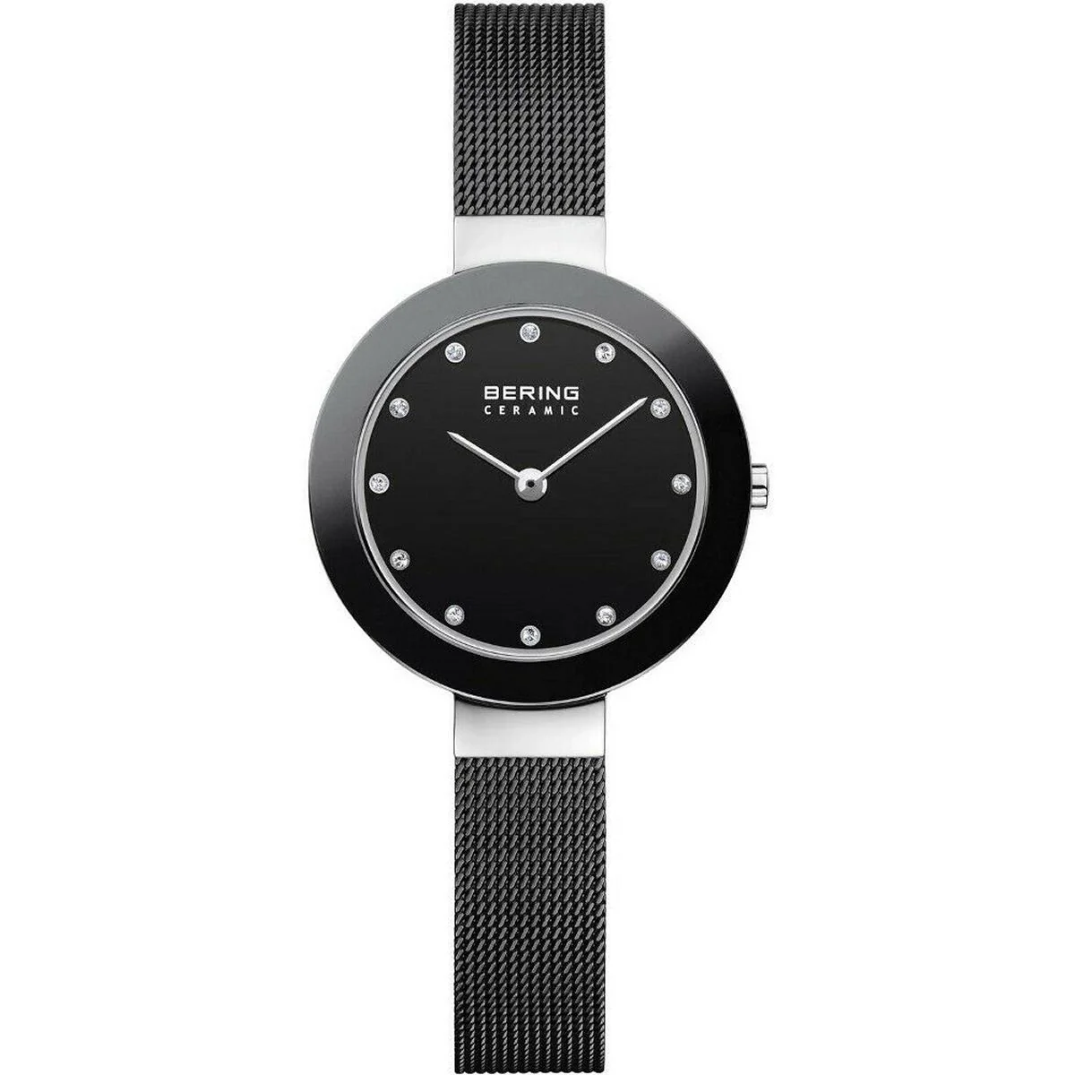 Bering Damen Uhr Armbanduhr Slim Ceramic - 11429-102 Meshband