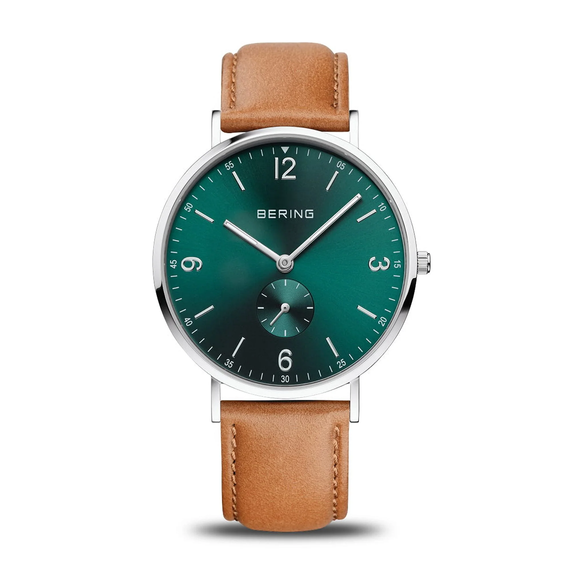 Bering Herren Uhr Armbanduhr Classic Small Second - 14040-508 Leder