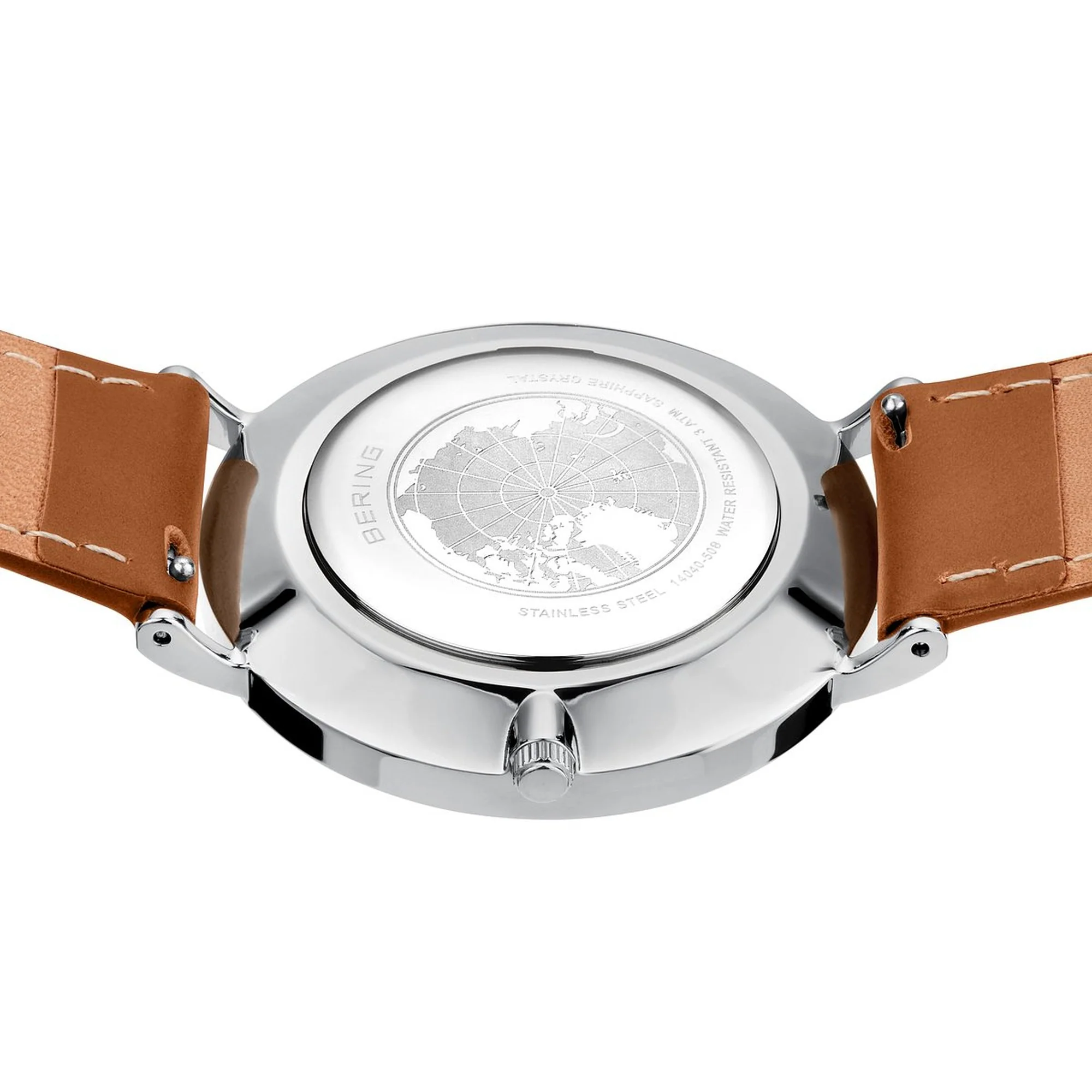 Bering Herren Uhr Armbanduhr Classic Small Second - 14040-508 Leder - Image 3