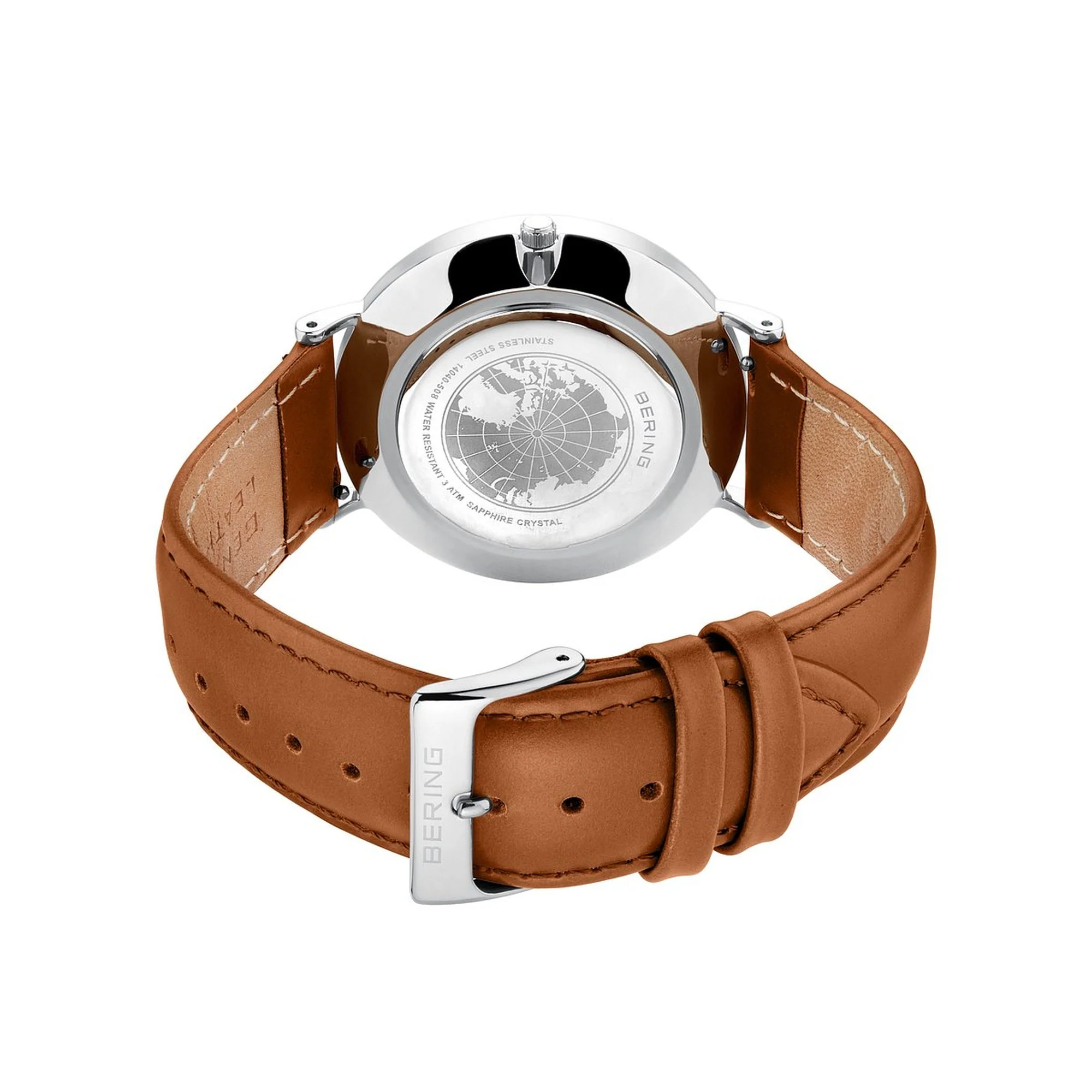 Bering Herren Uhr Armbanduhr Classic Small Second - 14040-508 Leder - Image 4