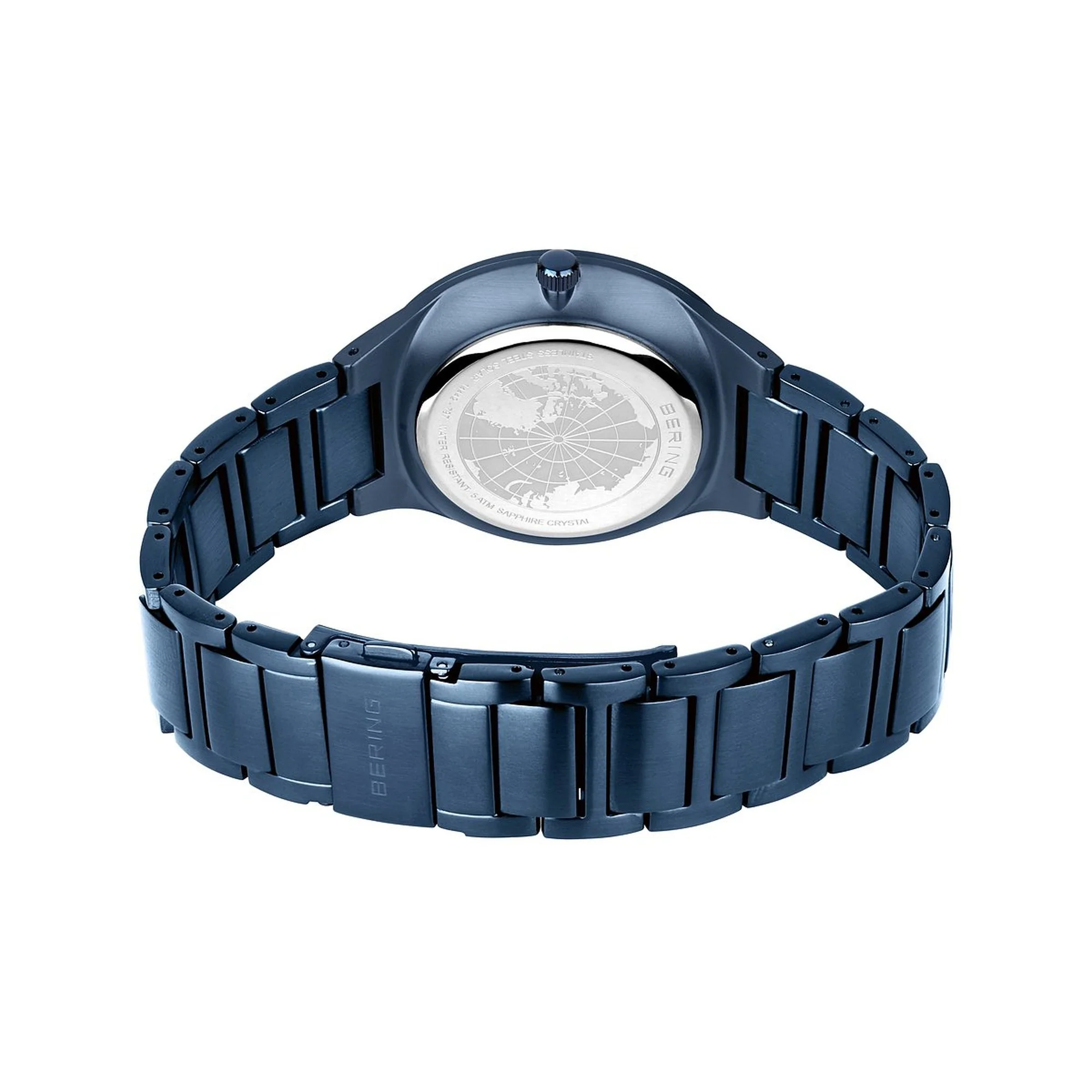 Bering Herren Uhr Armbanduhr Edelstahl blau 14442-797 Solar - Image 4