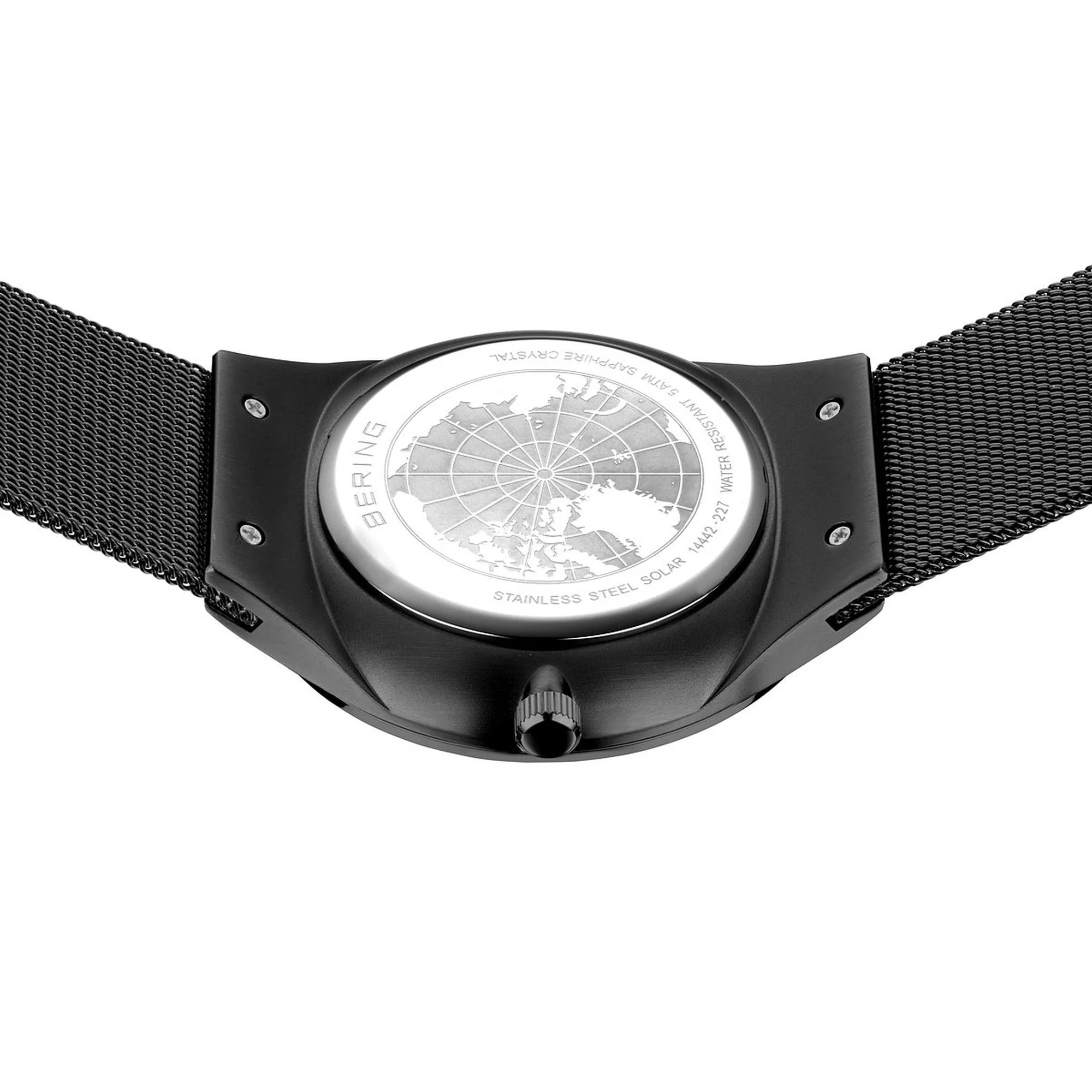 Bering Herren Uhr Armbanduhr Edelstahl schwarz 14442-227 Solar - Image 4
