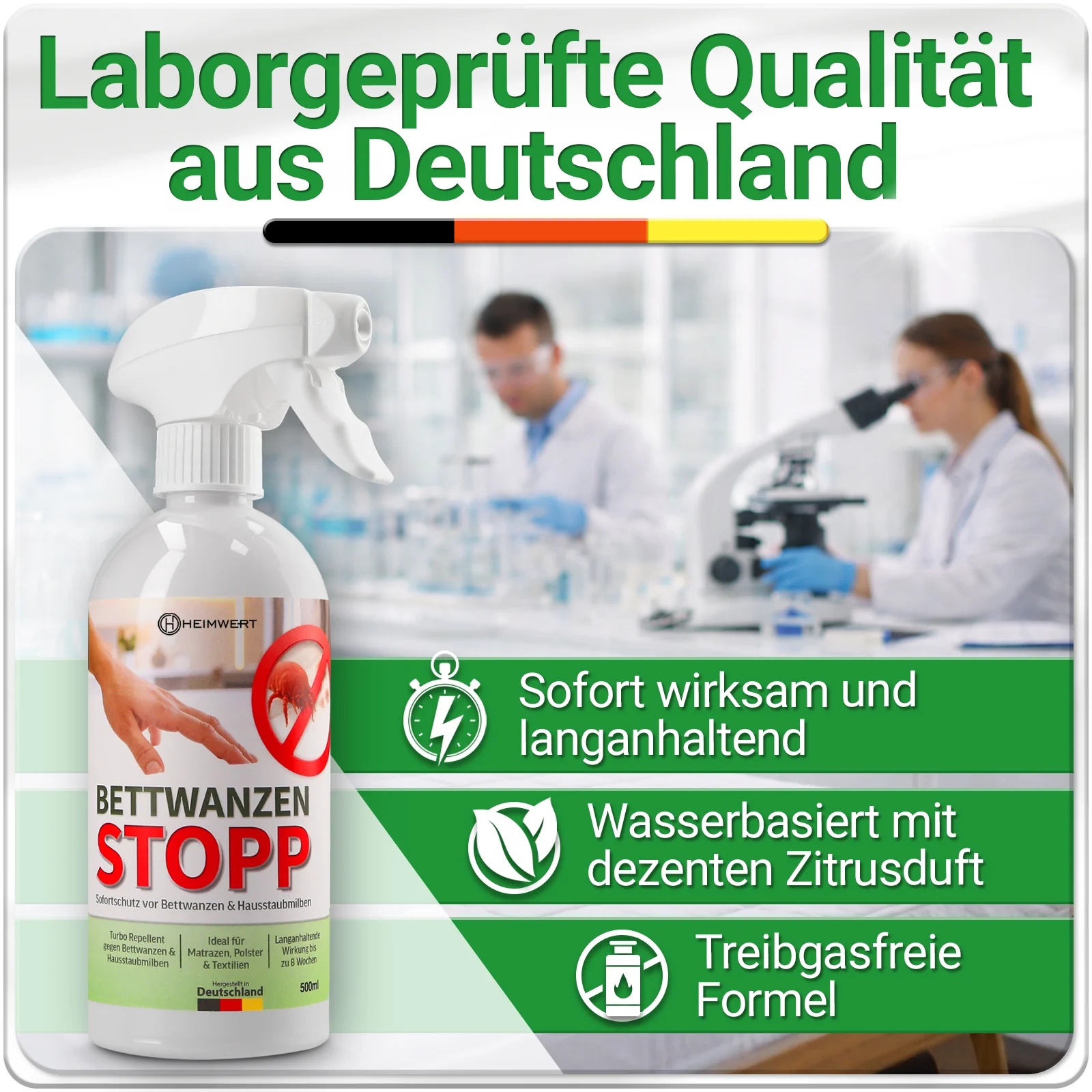 Bettwanzen Spray Milbenspray Sofortschutz für Matratze Polster und Textilien 500 ml - Image 9