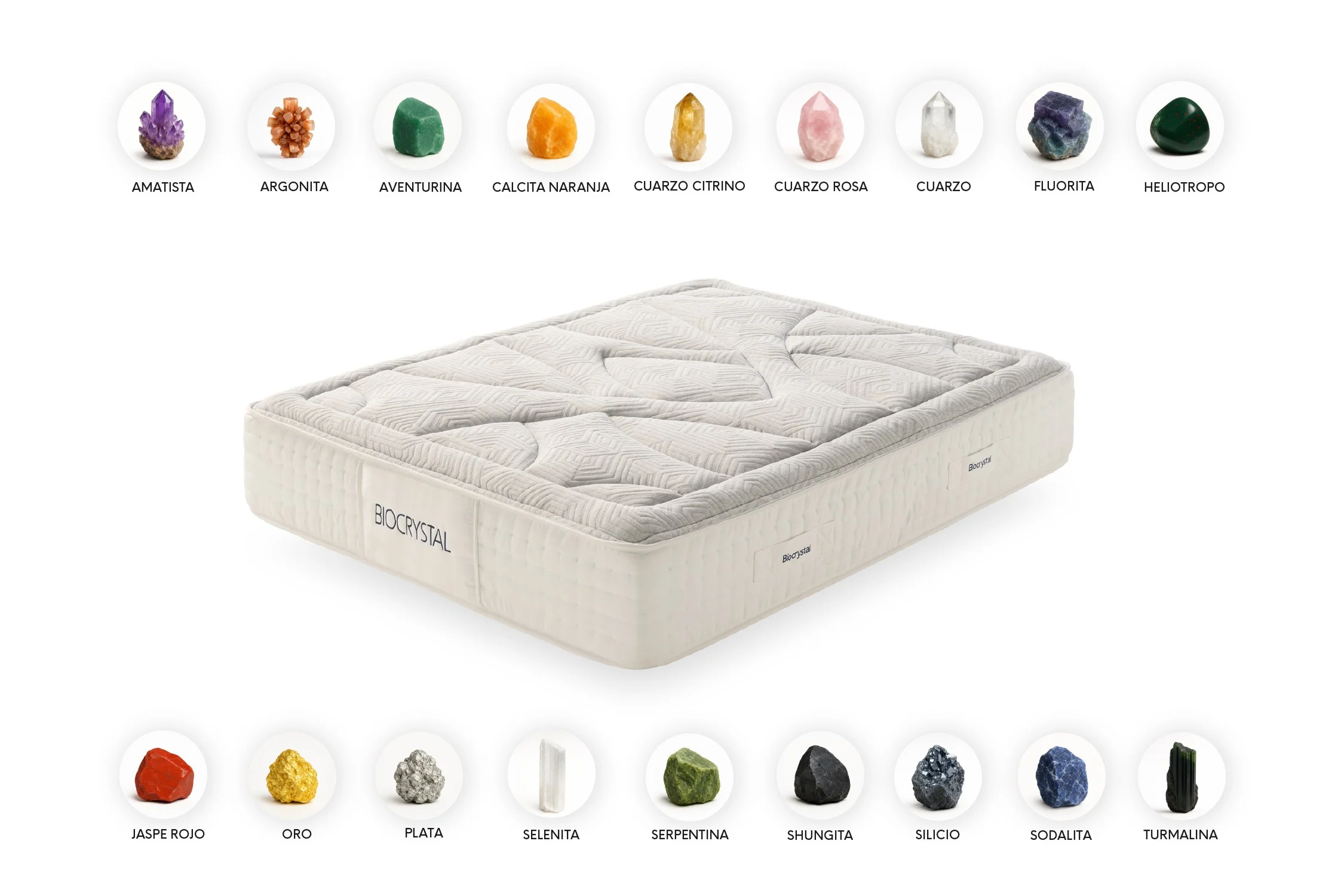 Biocrystal Gold 30 Memory-Schaum Matratze - 135X200 cm - Moonia