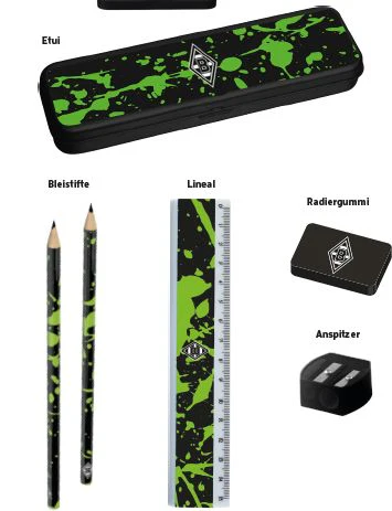 Borussia M'Gladbach Schulset "Colour Spots" 6 tlg.