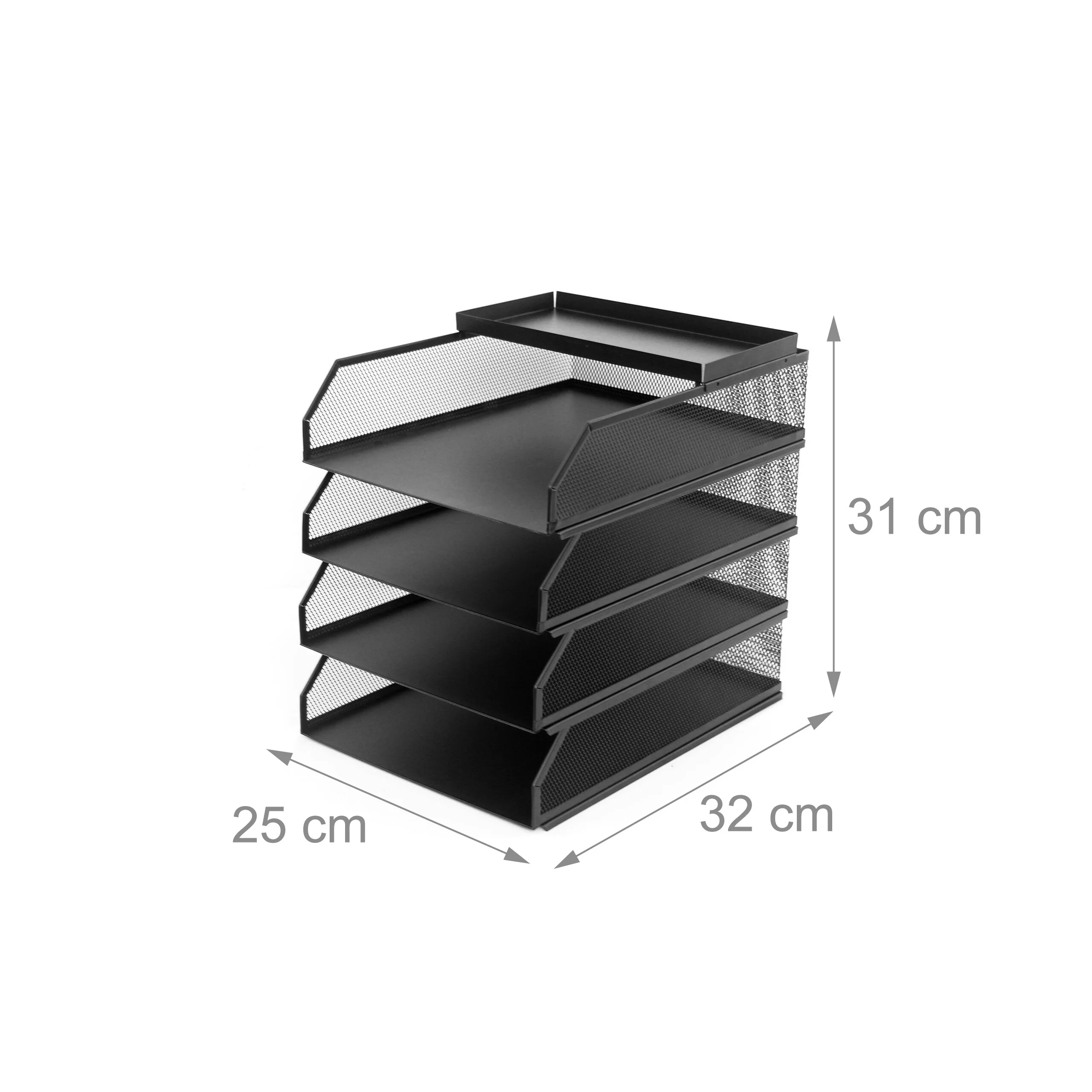 Briefablage Metall 4 Fächer - Image 5