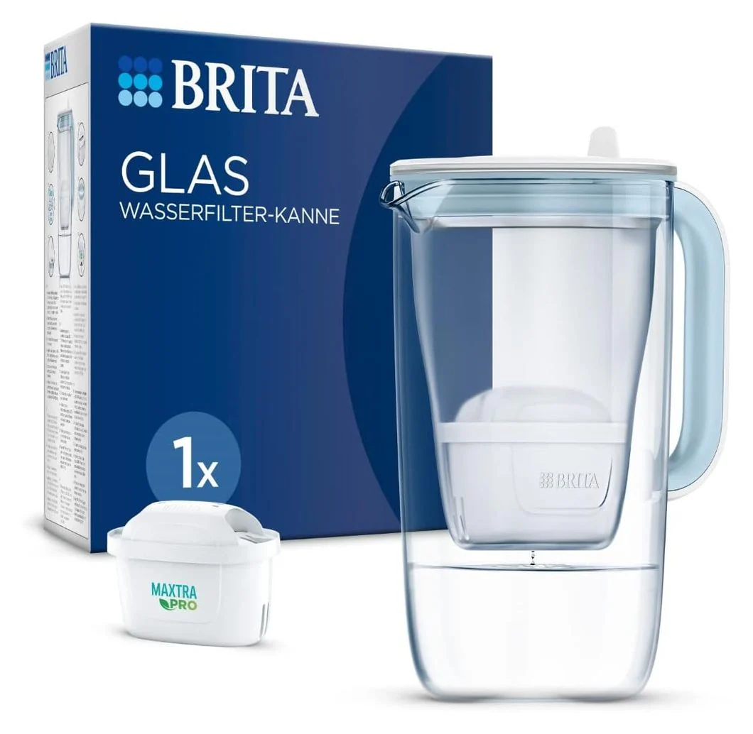 Brita Model ONE Glaswasserkanne white inkl. 1x Wasserfilter Maxtra Pro All-in-1