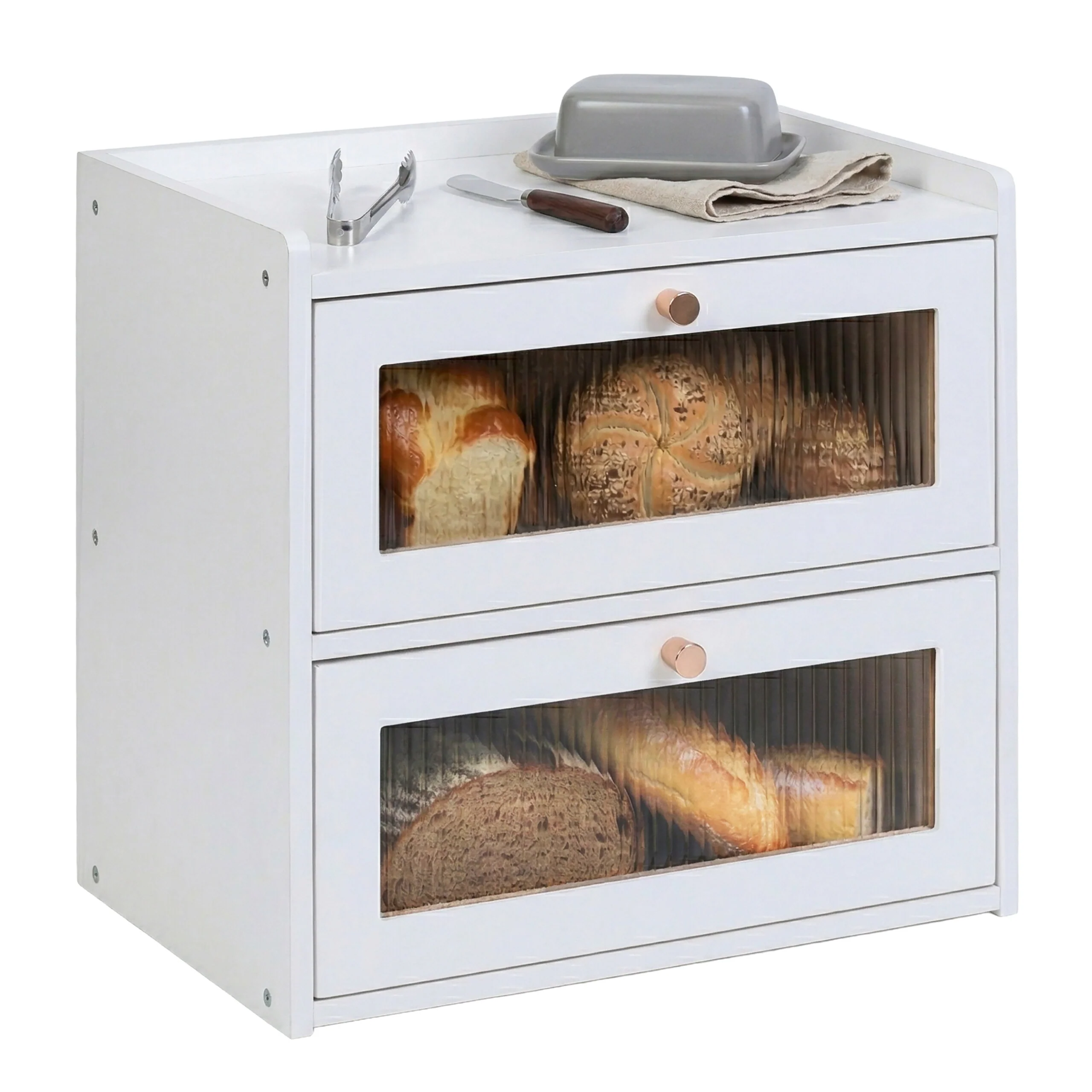 Brotkasten Bambus 2 Etagen Sichtfenster - Image 3