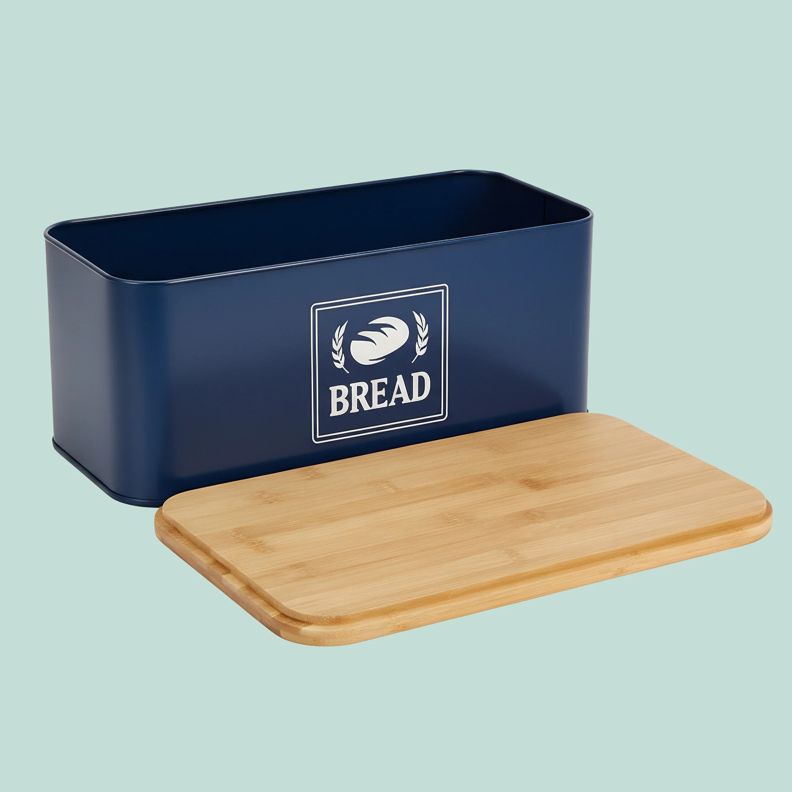 Brotkasten mit Bambusdeckel Retro-Design - Image 10