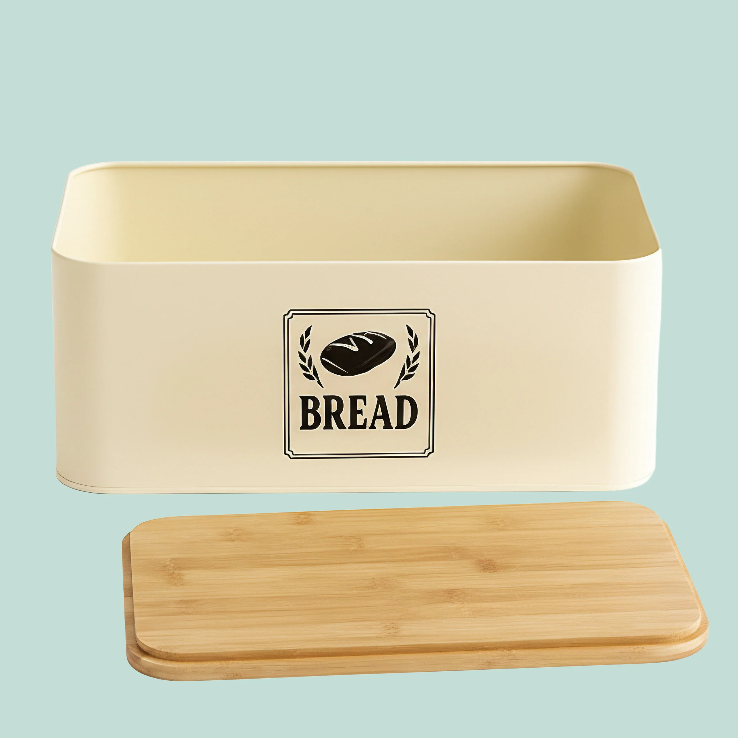 Brotkasten mit Bambusdeckel Retro-Design - Image 15