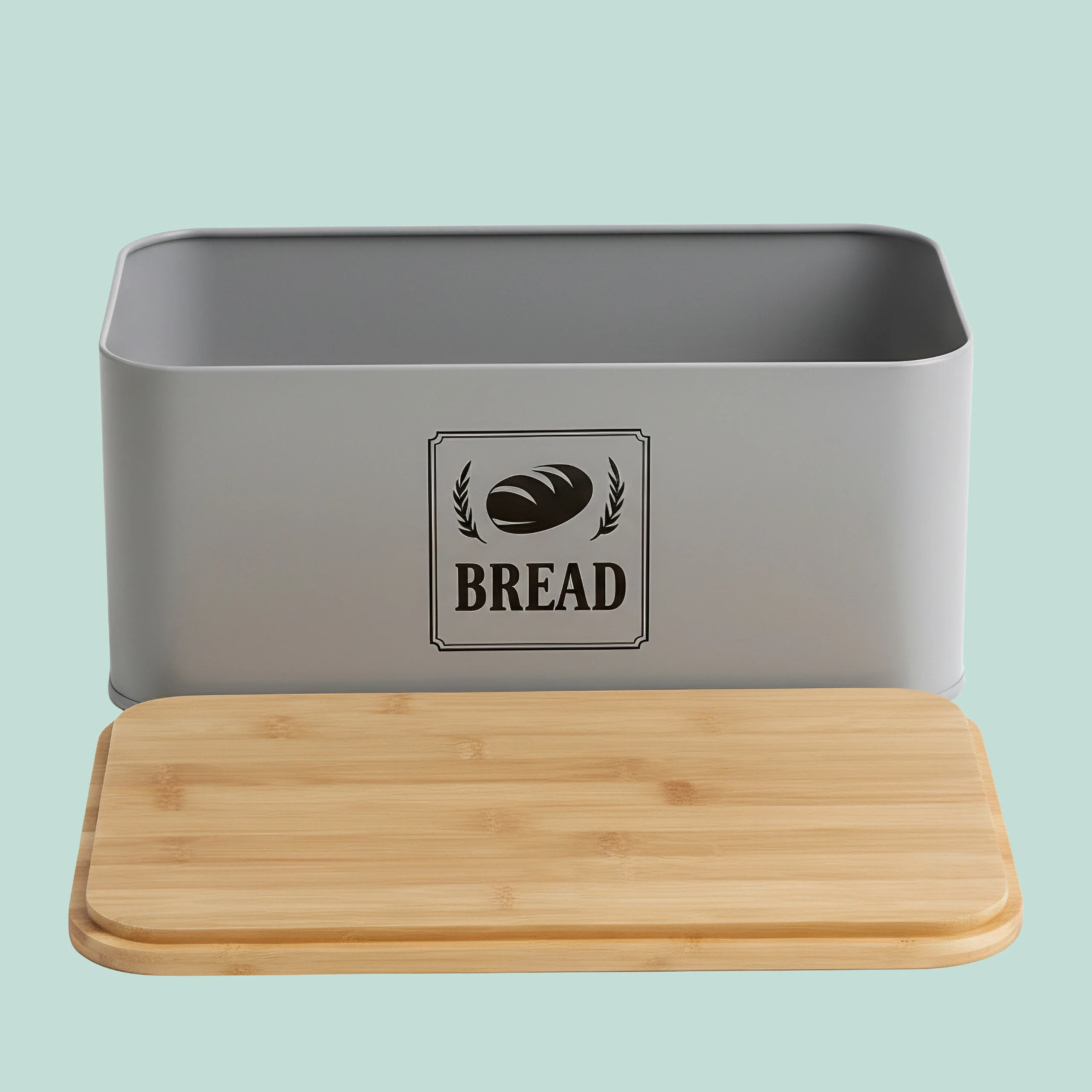 Brotkasten mit Bambusdeckel Retro-Design - Image 20
