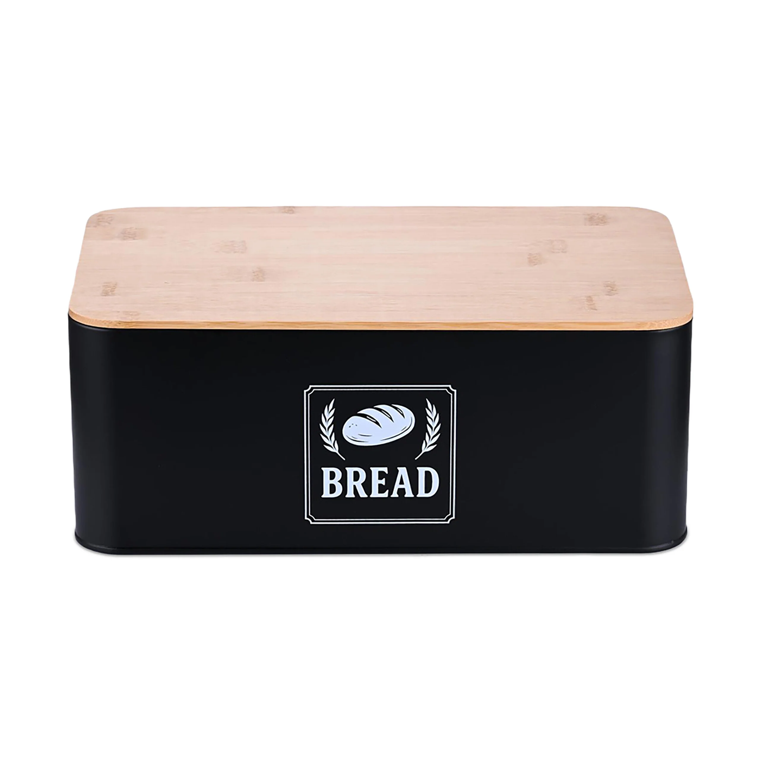 Brotkasten mit Bambusdeckel Retro-Design - Image 4
