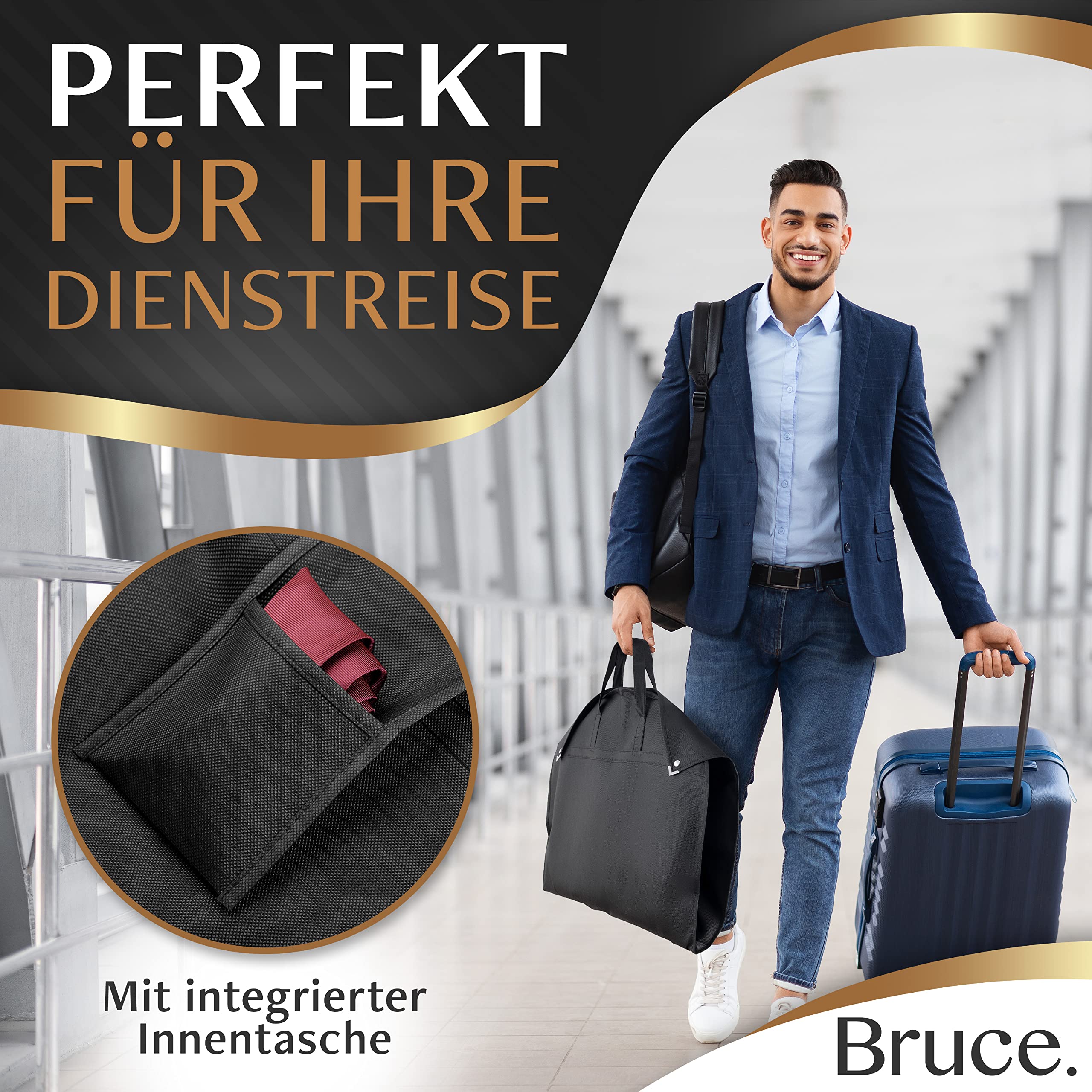Bruce.® 7 x Premium Kleidersack I 100 x 60 cm I Optimierte Materialstärke von 120 GSM I - Image 3