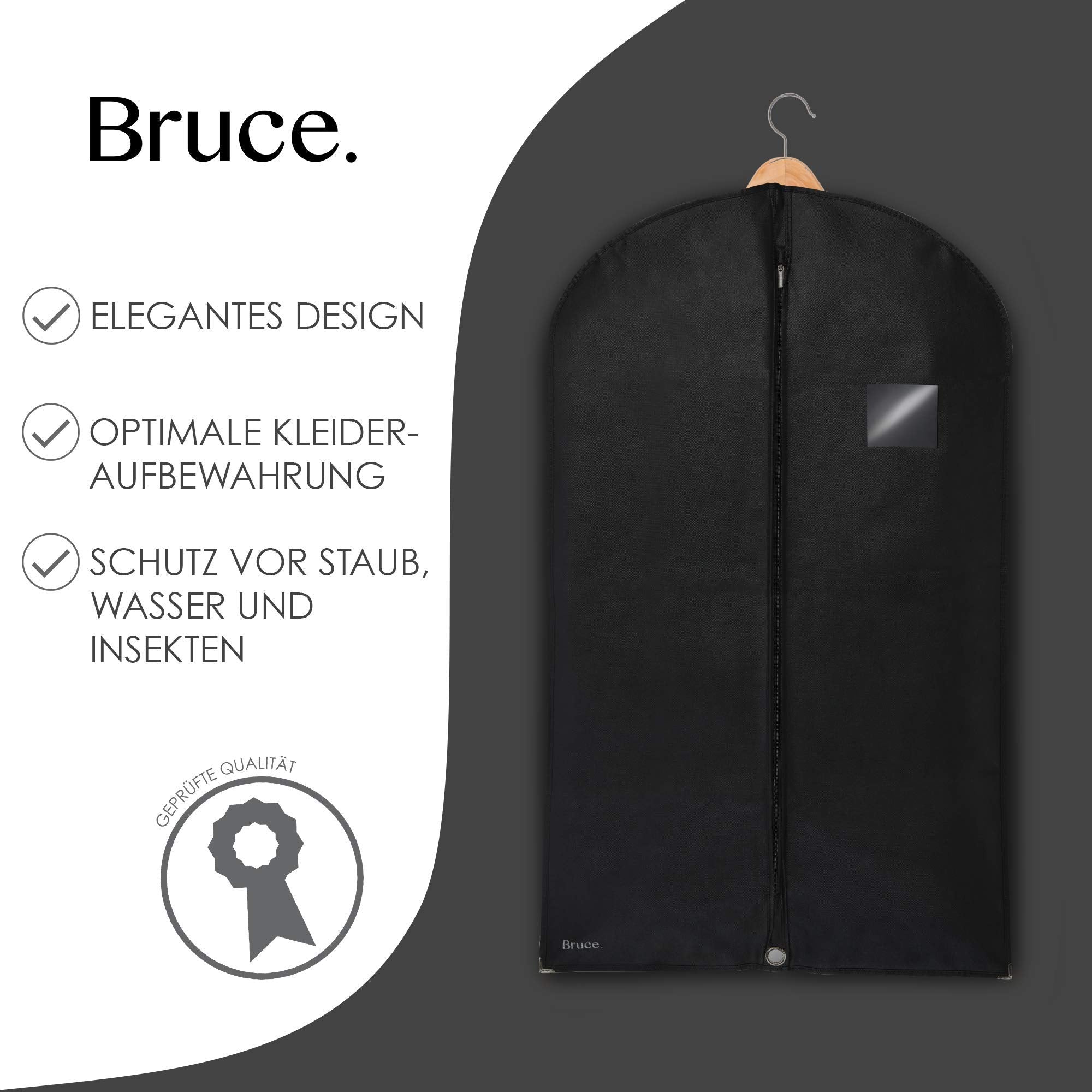 Bruce.® Premium Kleidersack | 100 x 60 cm | Hochwertige Kleiderhülle für Anzug, Jacke und - Image 4