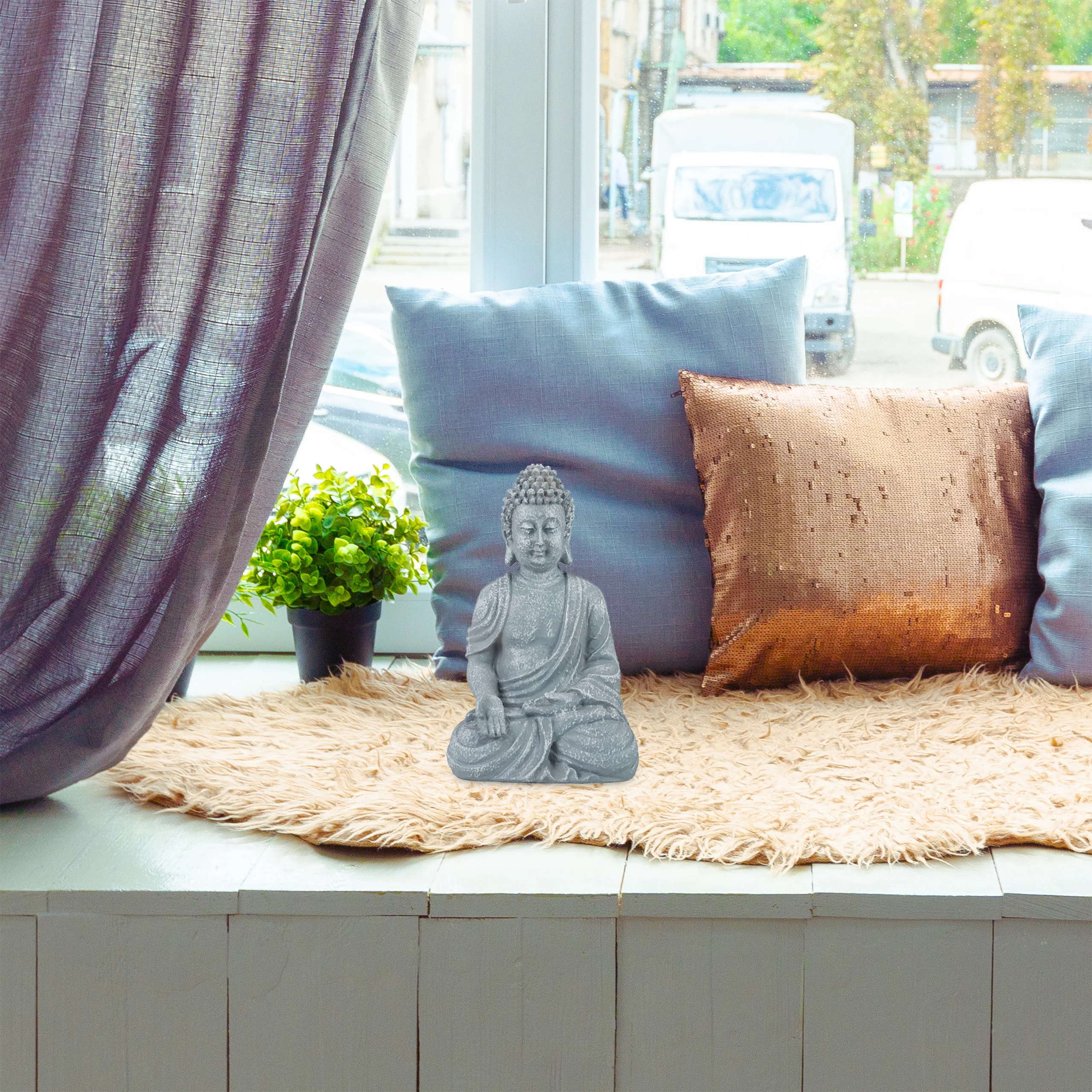 Buddha Figur sitzend 30 cm - Image 8