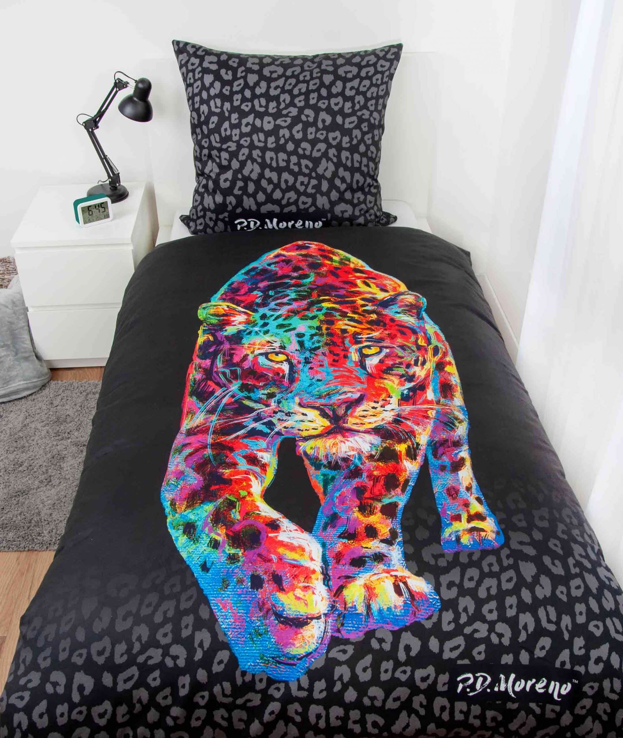Bureau Artistique Satin Bettwäsche-Set 'Leopard' – 135x200, 140x200 oder 155x220 cm, Satin - Image 4