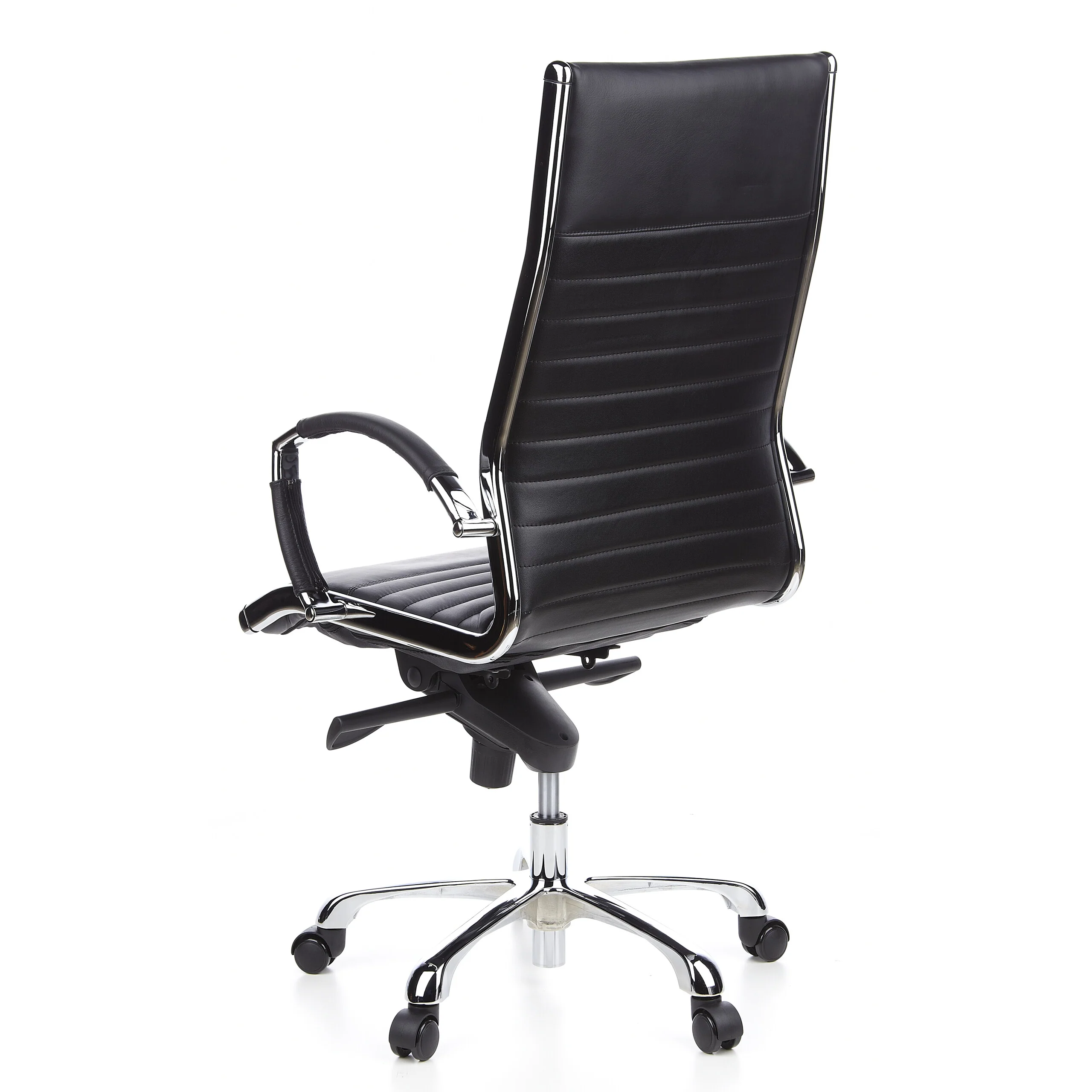 Bürostuhl / Chefsessel PARMA 20 Leder weiß Chrom hjh OFFICE - Image 16