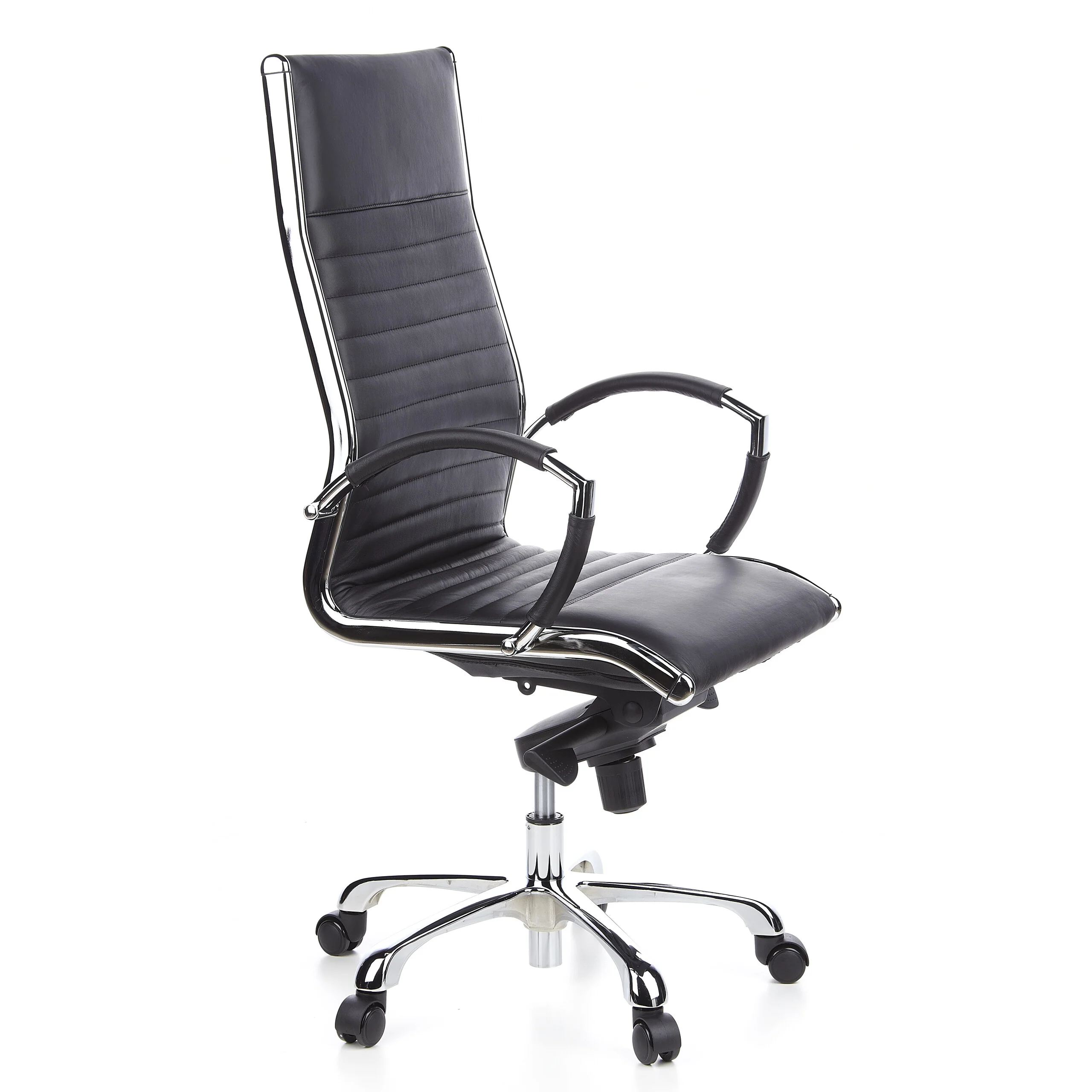 Bürostuhl / Chefsessel PARMA 20 Leder weiß Chrom hjh OFFICE - Image 65