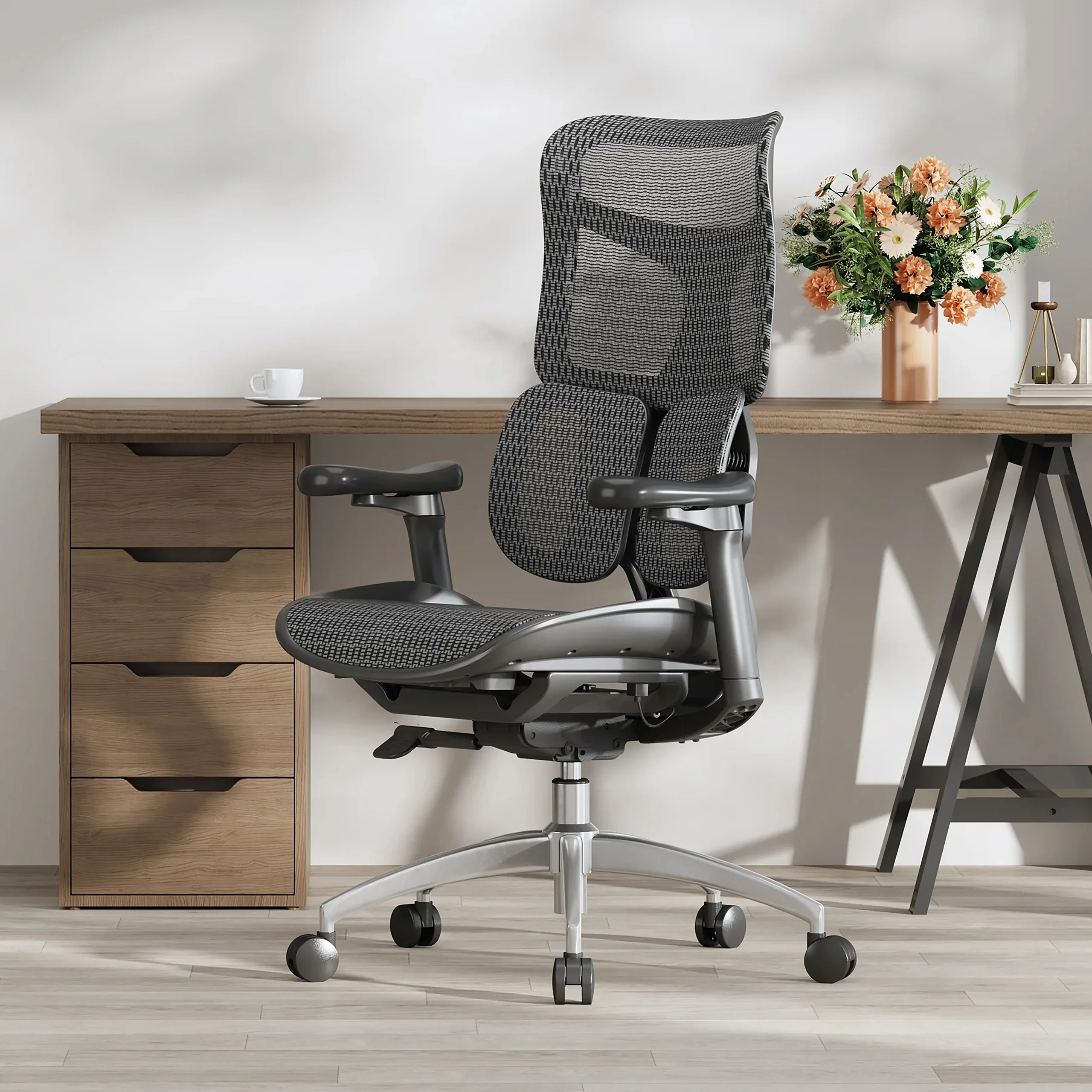 Bürostuhl / Drehstuhl S100-M301 Netzstoff schwarz Sihoo - Image 11