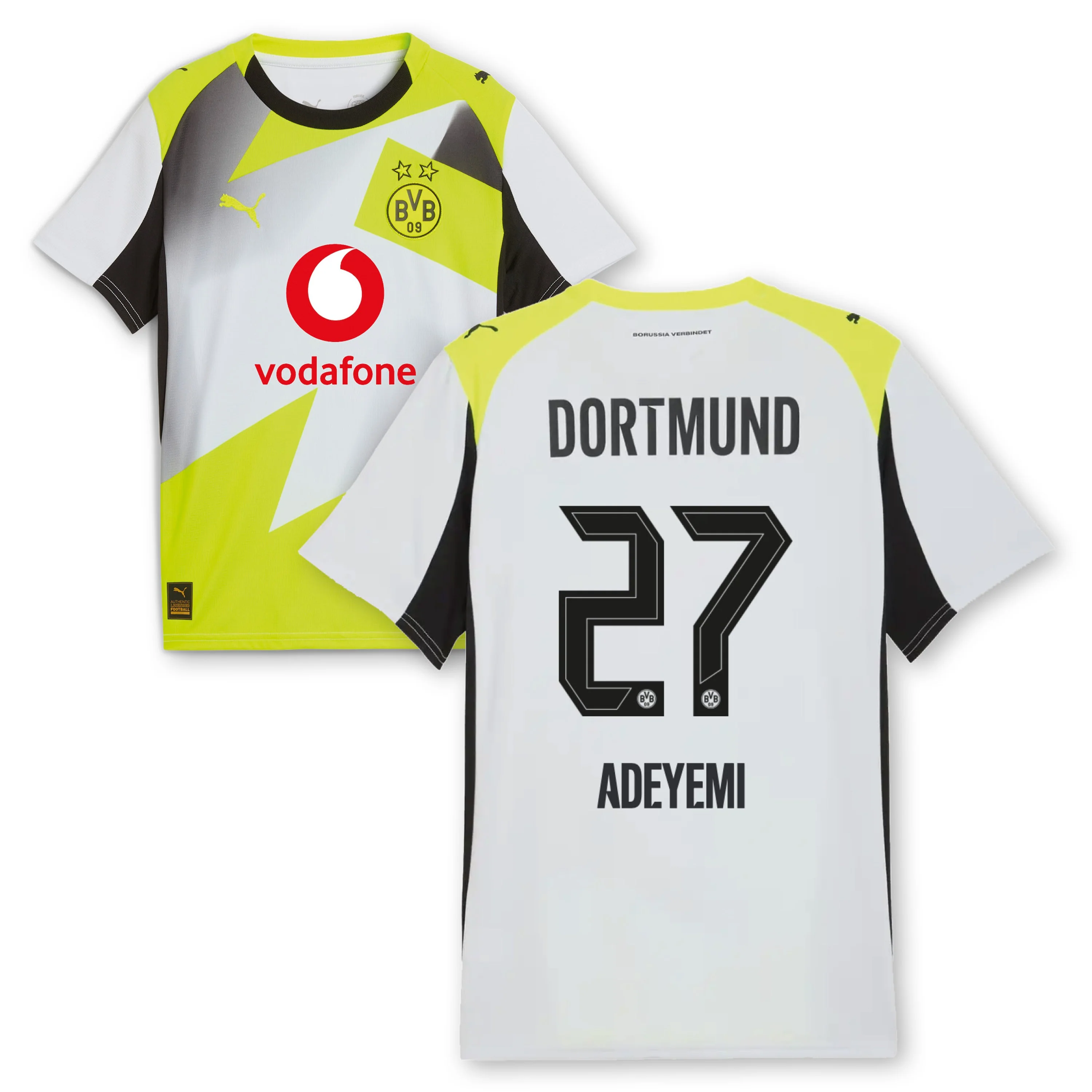 BVB Auswärtstrikot Kinder Saison 2025/26 + Flock Spielername: Adeyemi - Image 3