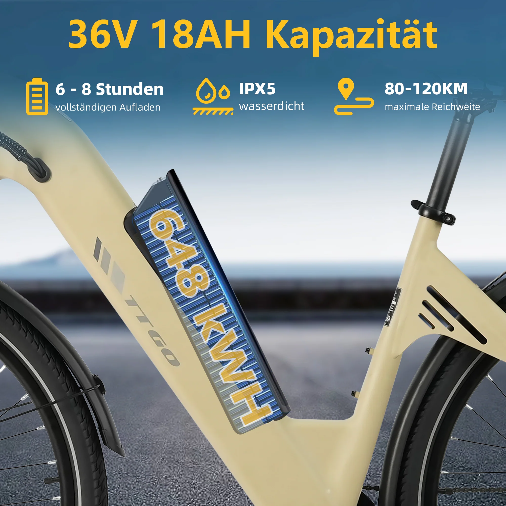 C3SE 28 Zoll 250W Motor 52Nm 120km Reichweite Elektrofahrrad 18Ah 80-120 km ebike - Image 11