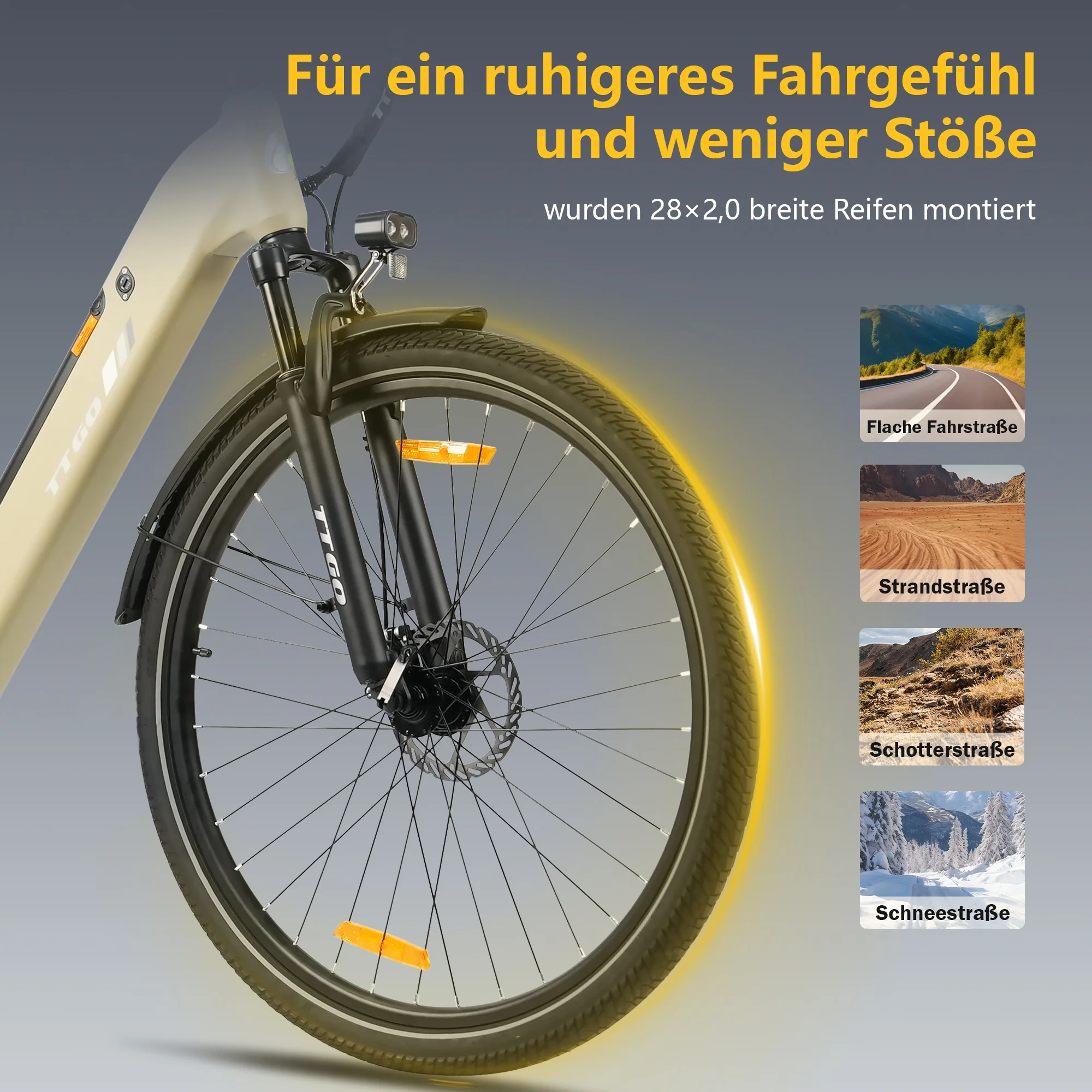 C3SE 28 Zoll 250W Motor 52Nm 120km Reichweite Elektrofahrrad 18Ah 80-120 km ebike - Image 14