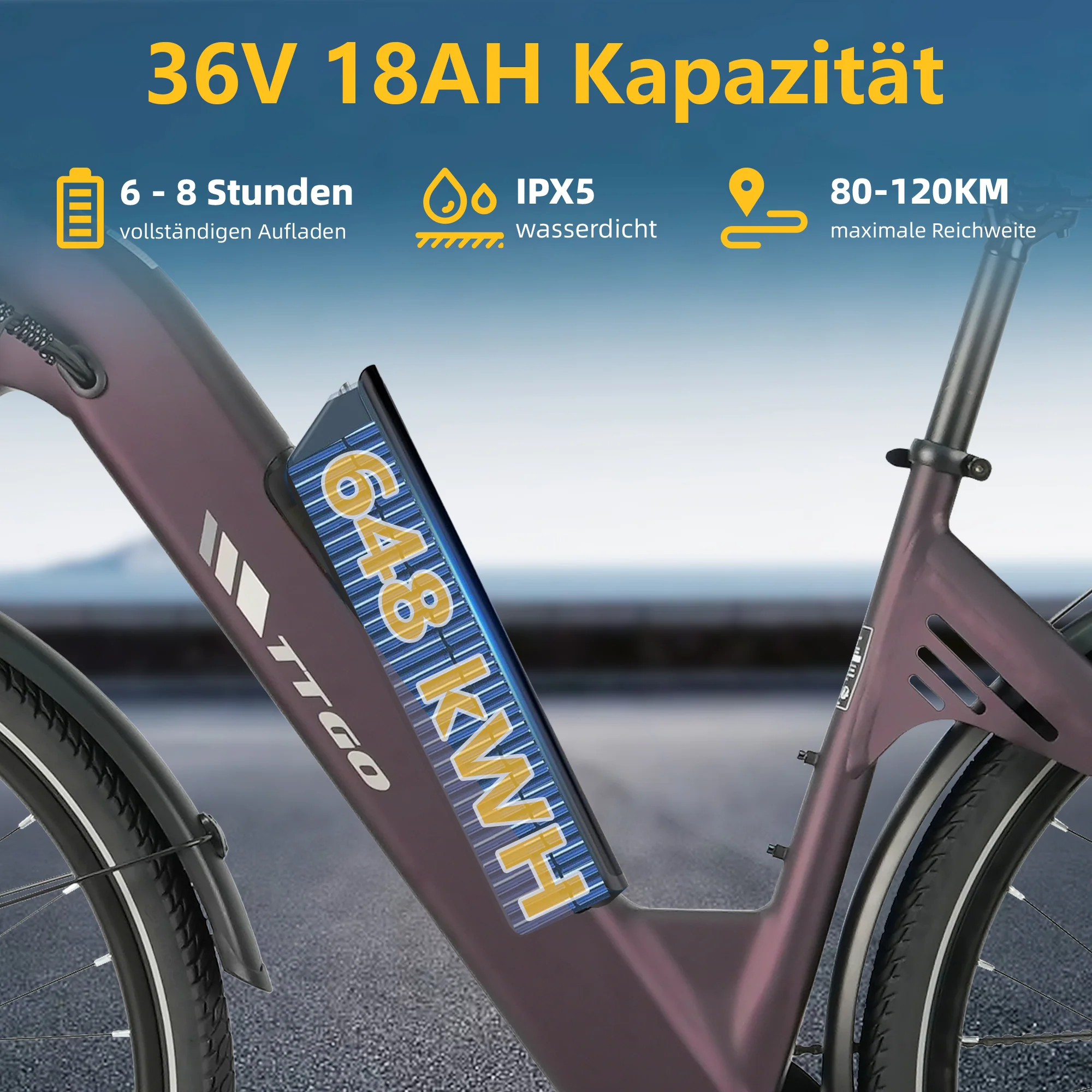 C3SE 28 Zoll 250W Motor 52Nm 120km Reichweite Elektrofahrrad 18Ah 80-120 km ebike - Image 24