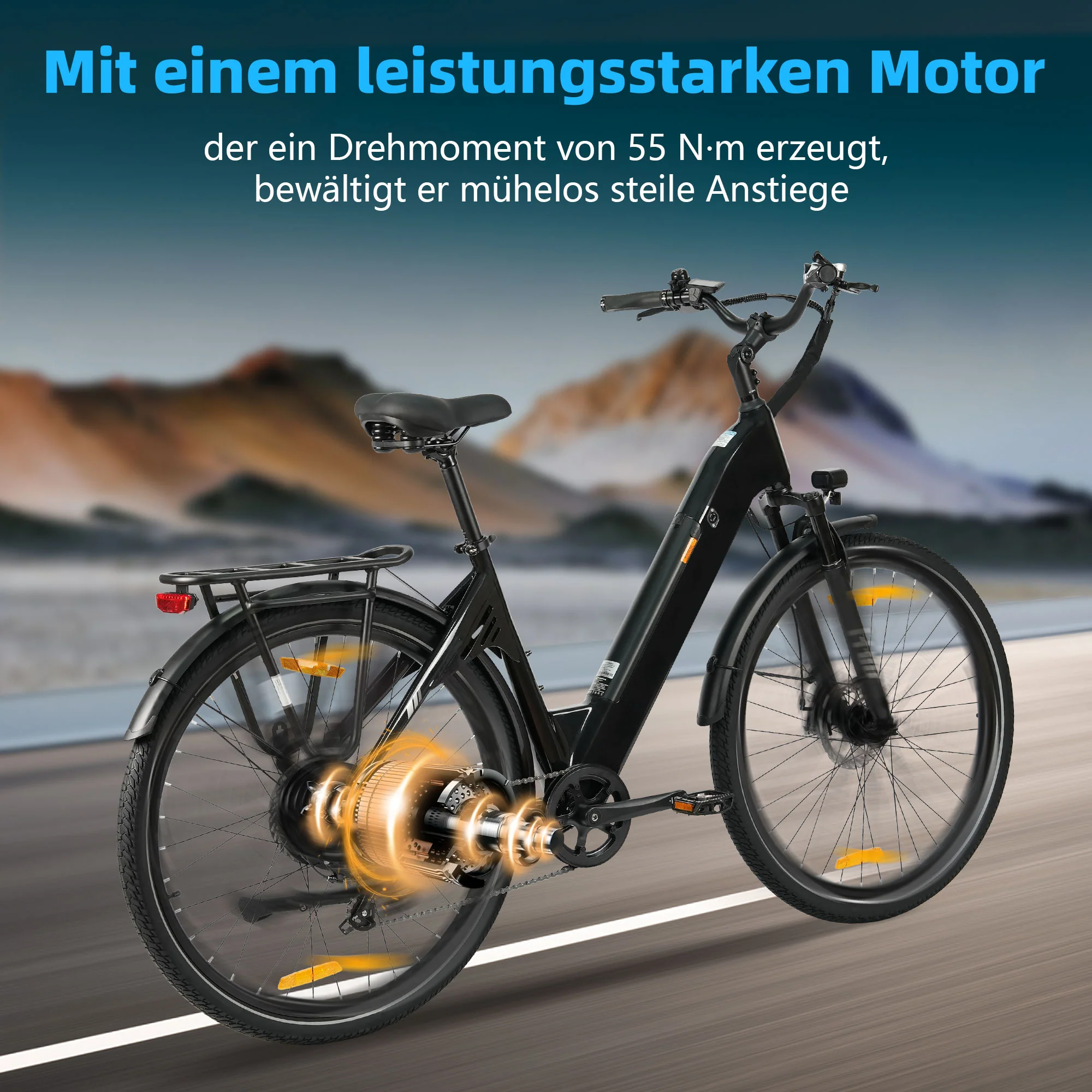 C3SE 28 Zoll 250W Motor 52Nm 120km Reichweite Elektrofahrrad 18Ah 80-120 km ebike - Image 28