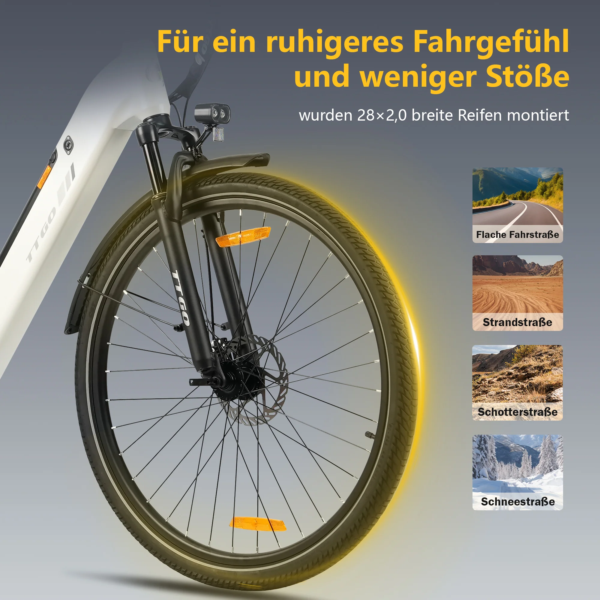 C3SE 28 Zoll 250W Motor 52Nm 120km Reichweite Elektrofahrrad 18Ah 80-120 km ebike - Image 38