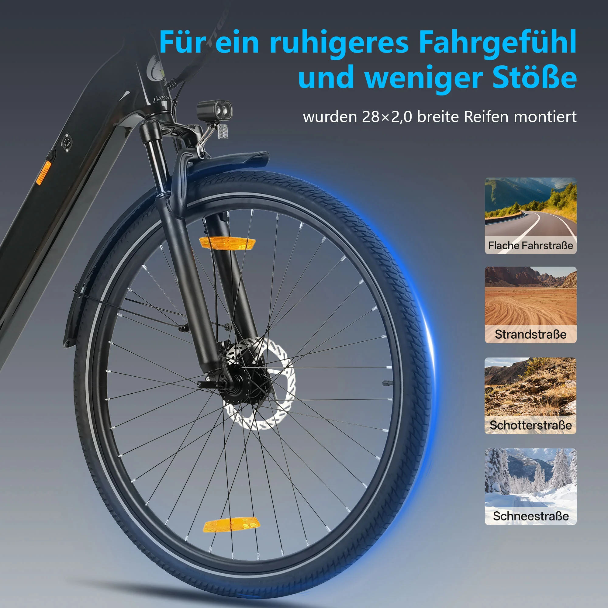 C3SE 28 Zoll 250W Motor 52Nm 120km Reichweite Elektrofahrrad 18Ah 80-120 km ebike - Image 44