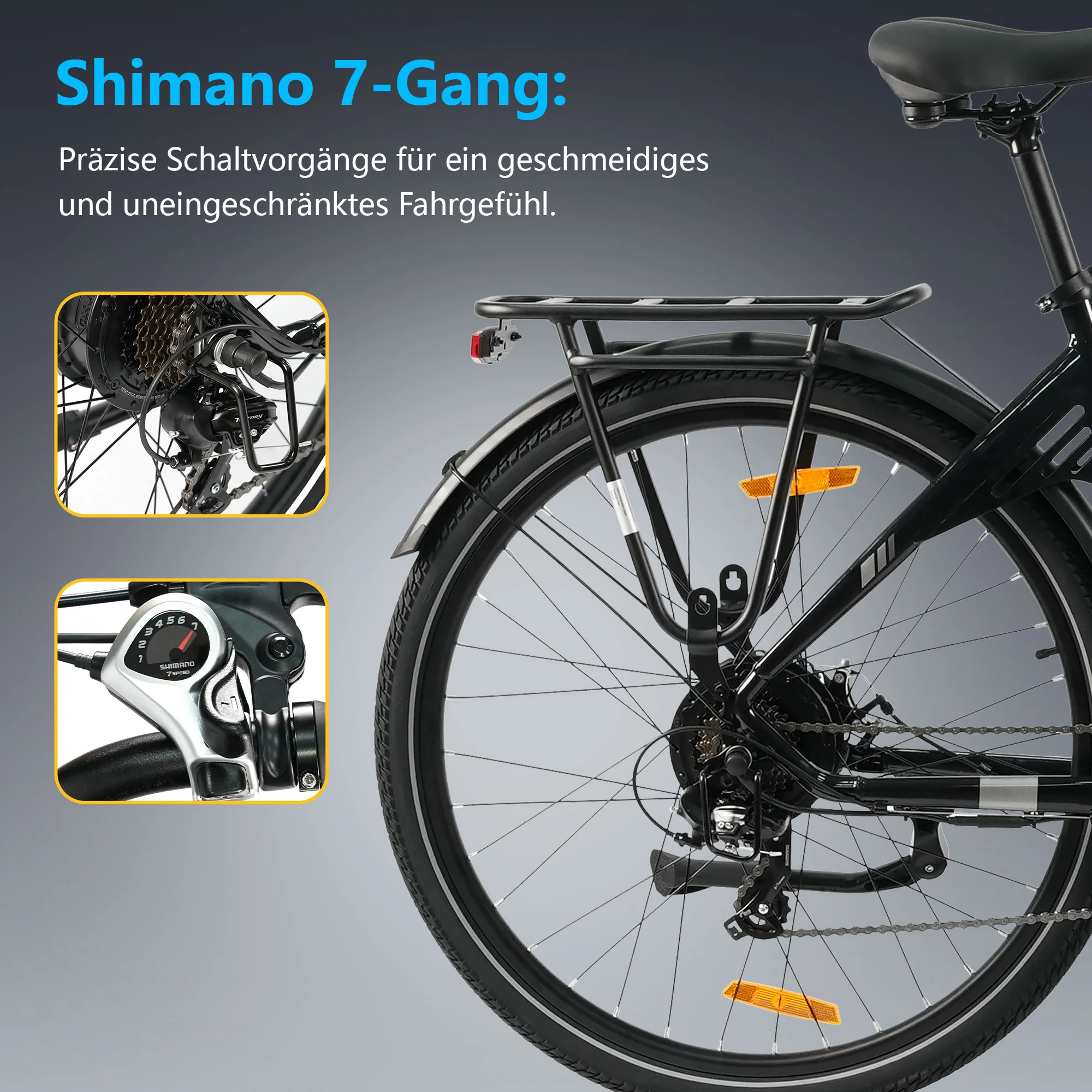 C3SE 28 Zoll 250W Motor 52Nm 120km Reichweite Elektrofahrrad 18Ah 80-120 km ebike - Image 45