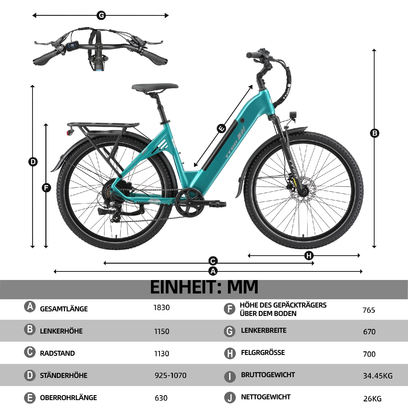 C5 27,5" 48V 250W Hinterradmotor 70Nm 48V13,5Ah Akku 90-110km Reichweite Elektrofahrrad Beschreibun - Image 17