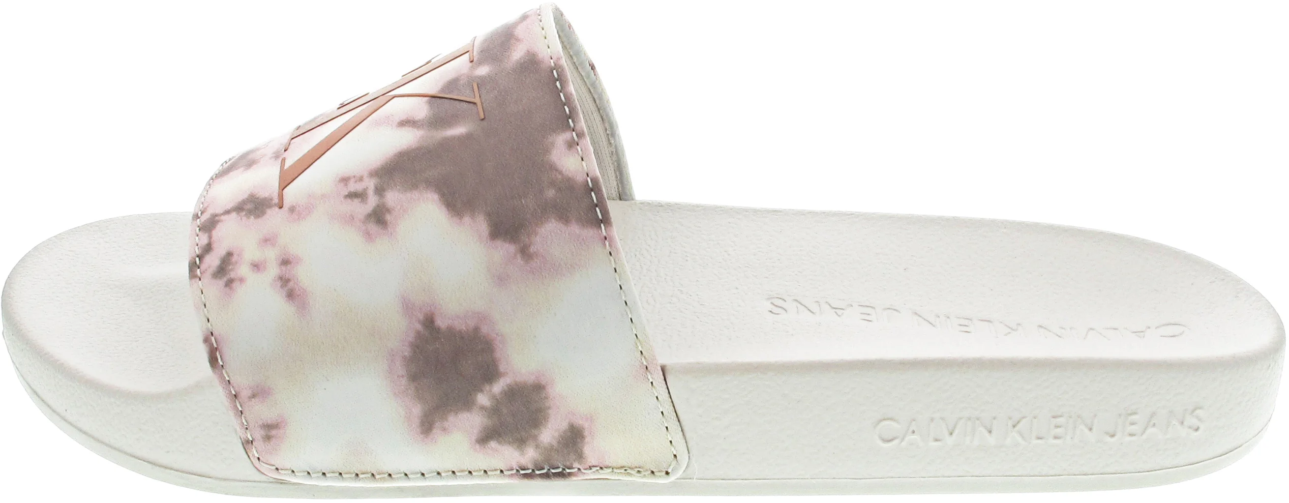 Calvin Klein Slide Satin Pantolette Rosa