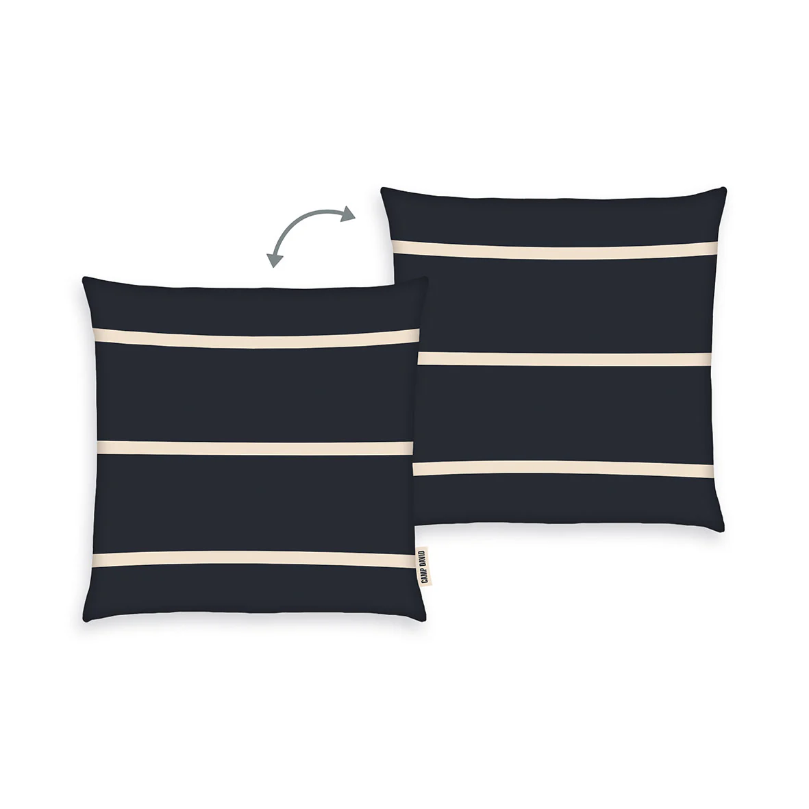 CAMP DAVID Kissenhülle 'Sea Stripes' – 40x40 oder 40x80 cm, Renforcé