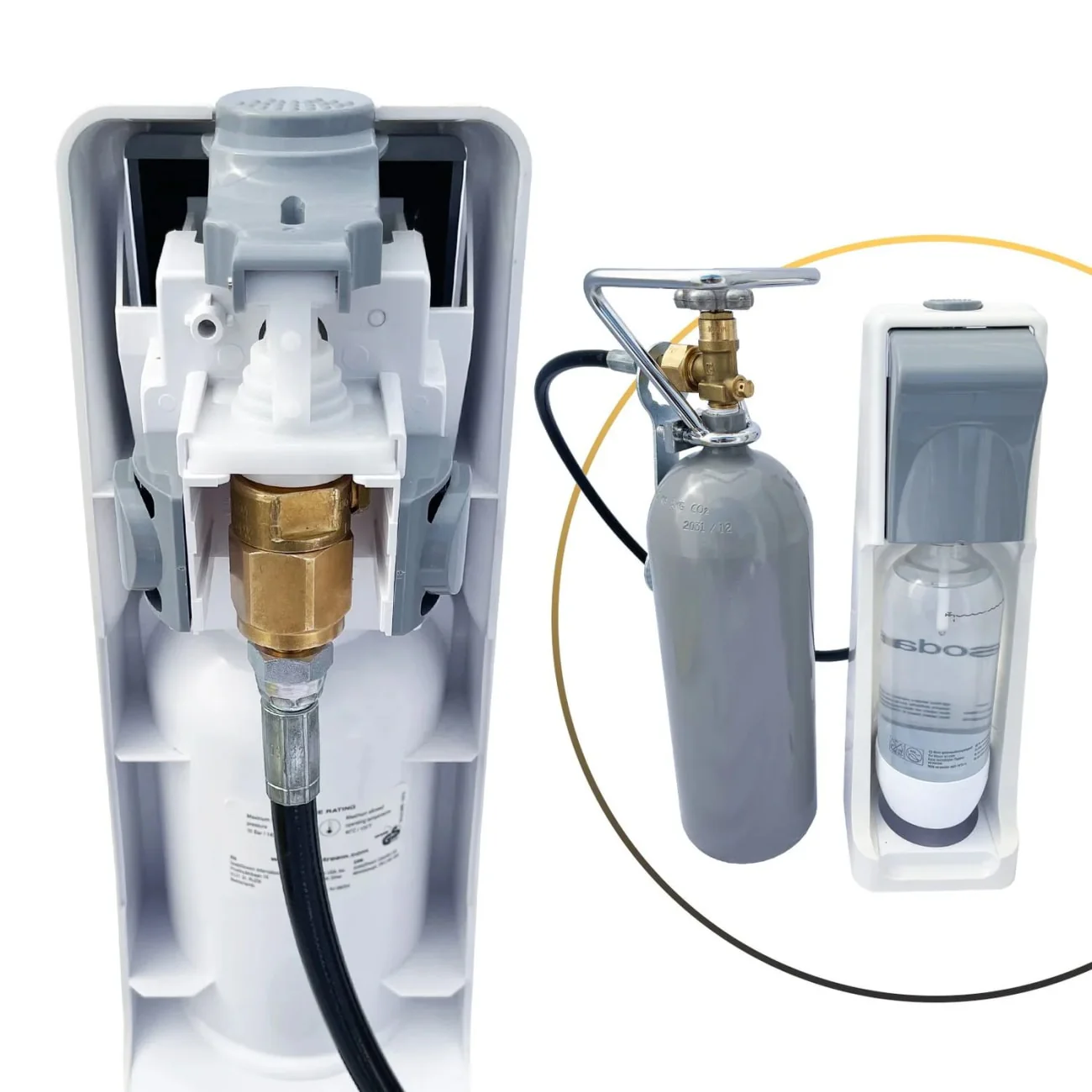 CO2 Komplettset für Sodastream & Wassersprudler – Flasche, Schlauch, Schlüssel - Image 4