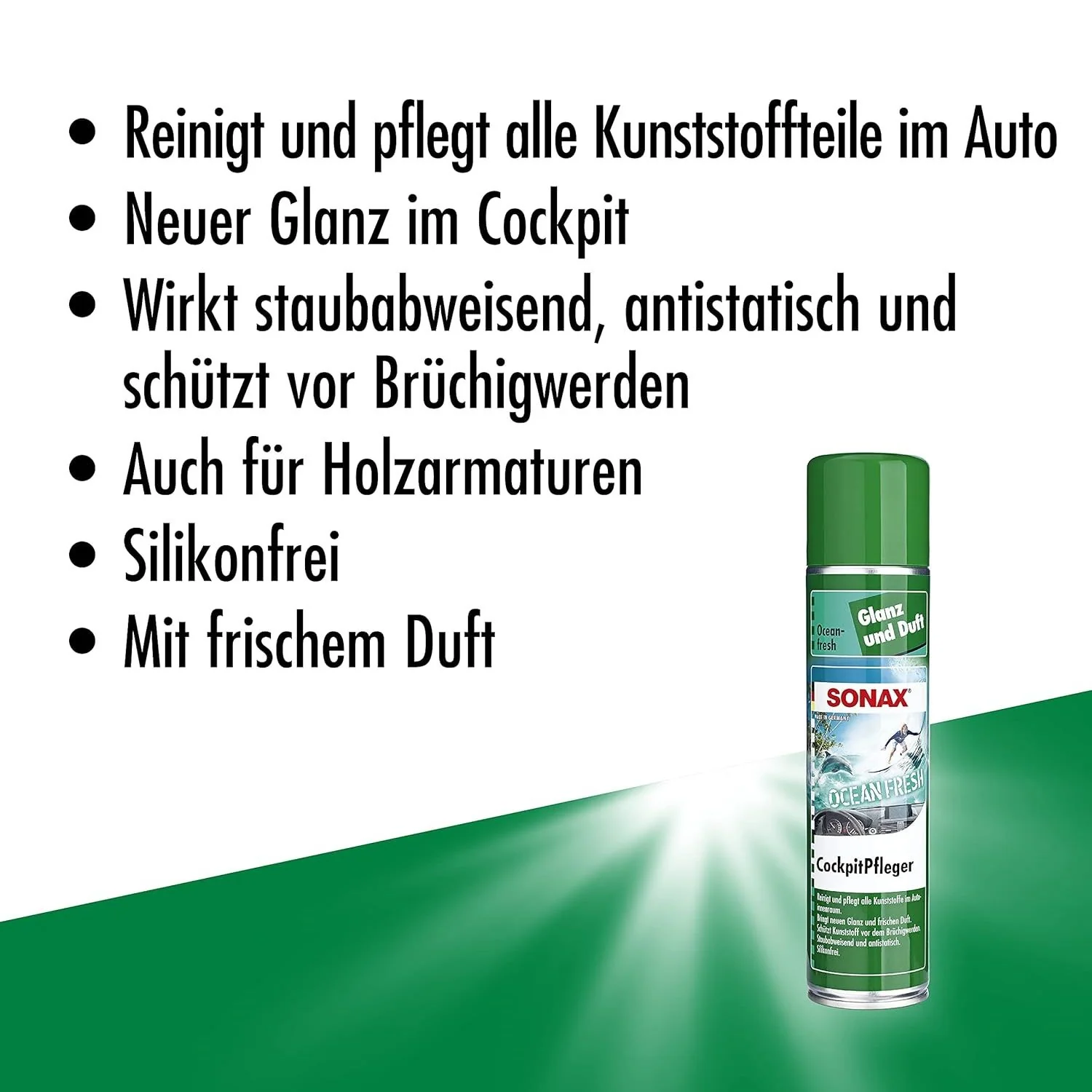 Cockpit Pfleger Glanz + Duft 400ml Ocean Fresh - Image 2