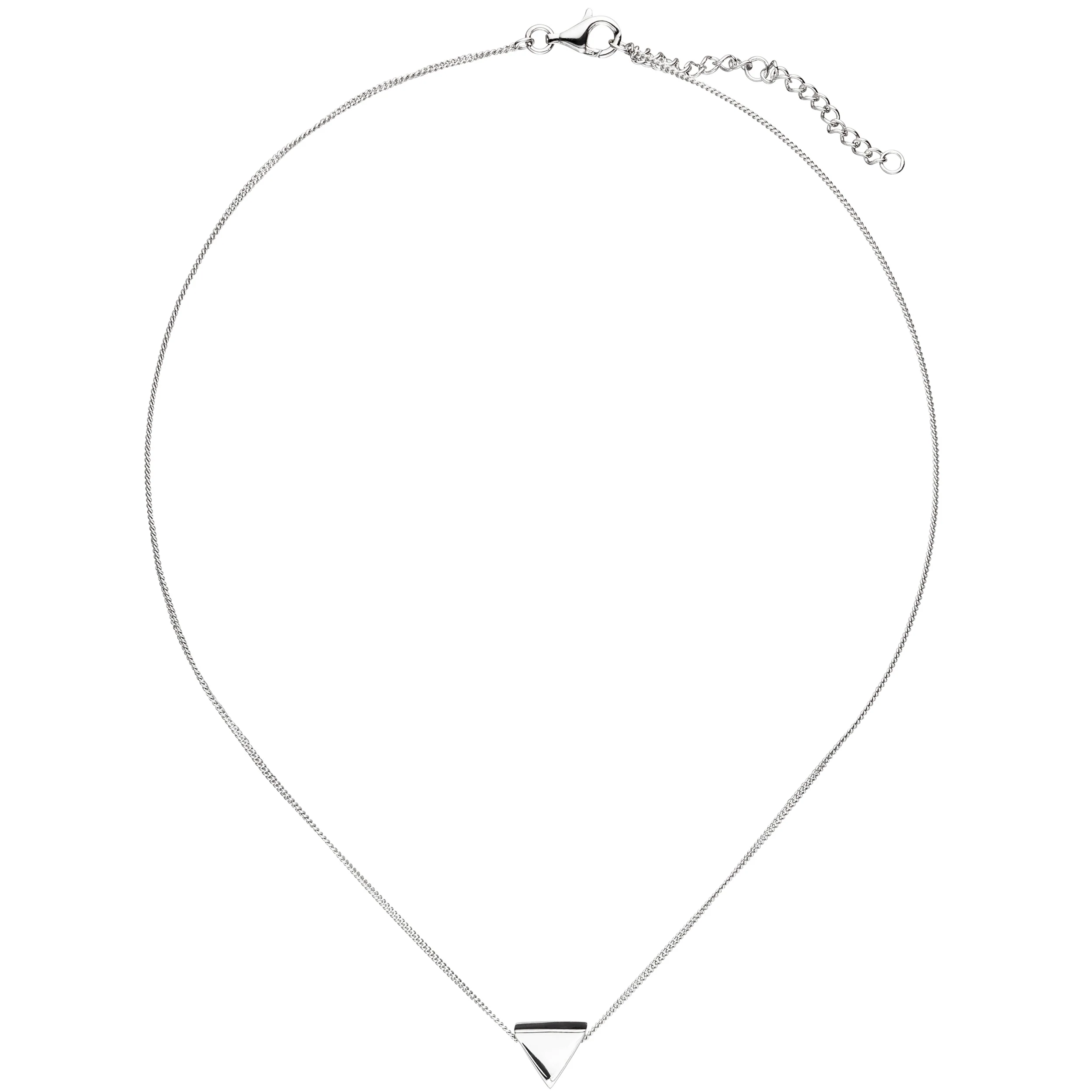 Collier Halskette mit Anhänger Dreieck 925 Sterling Silber 46 cm Kette - Image 2