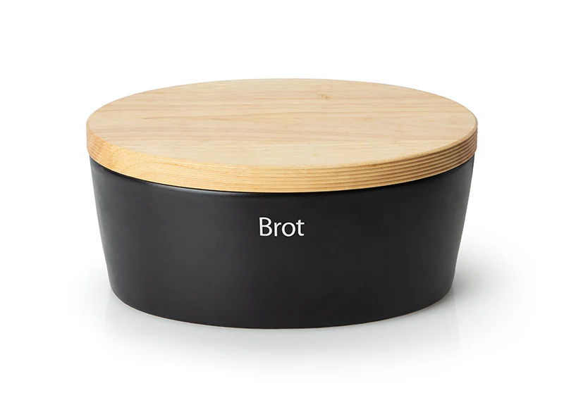 Continenta Brottopf Keramik oval, schwarz