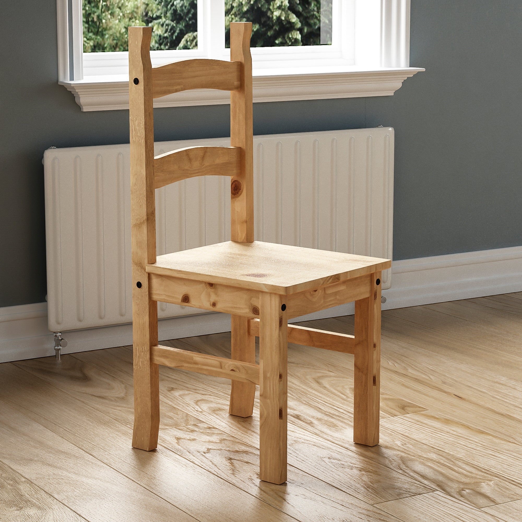 Corona Essgruppe aus massivem Kiefernholz – 2-Sitzer Esstisch mit Stühlen – Tisch- & Stuhlset - Image 4