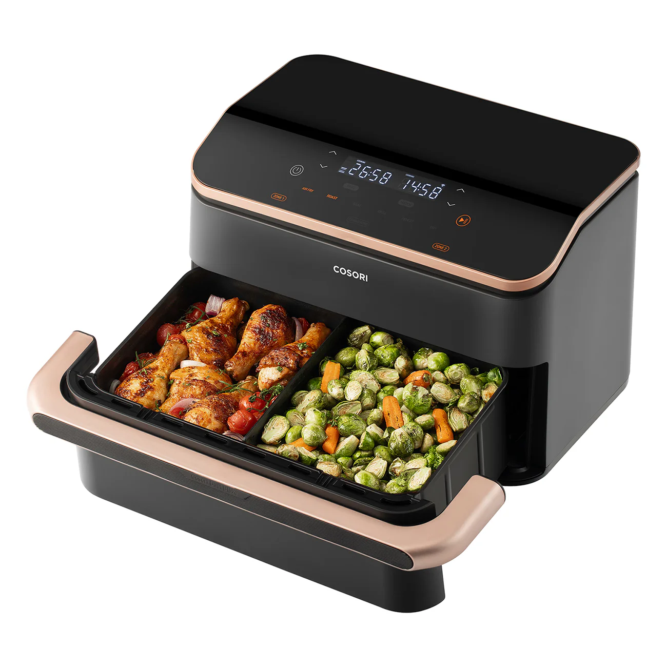 Cosori DualBlaze TwinFry, Heißluftfritteuse, 2 x 5 Liter, Sync-Funktion, schwarz - Image 9