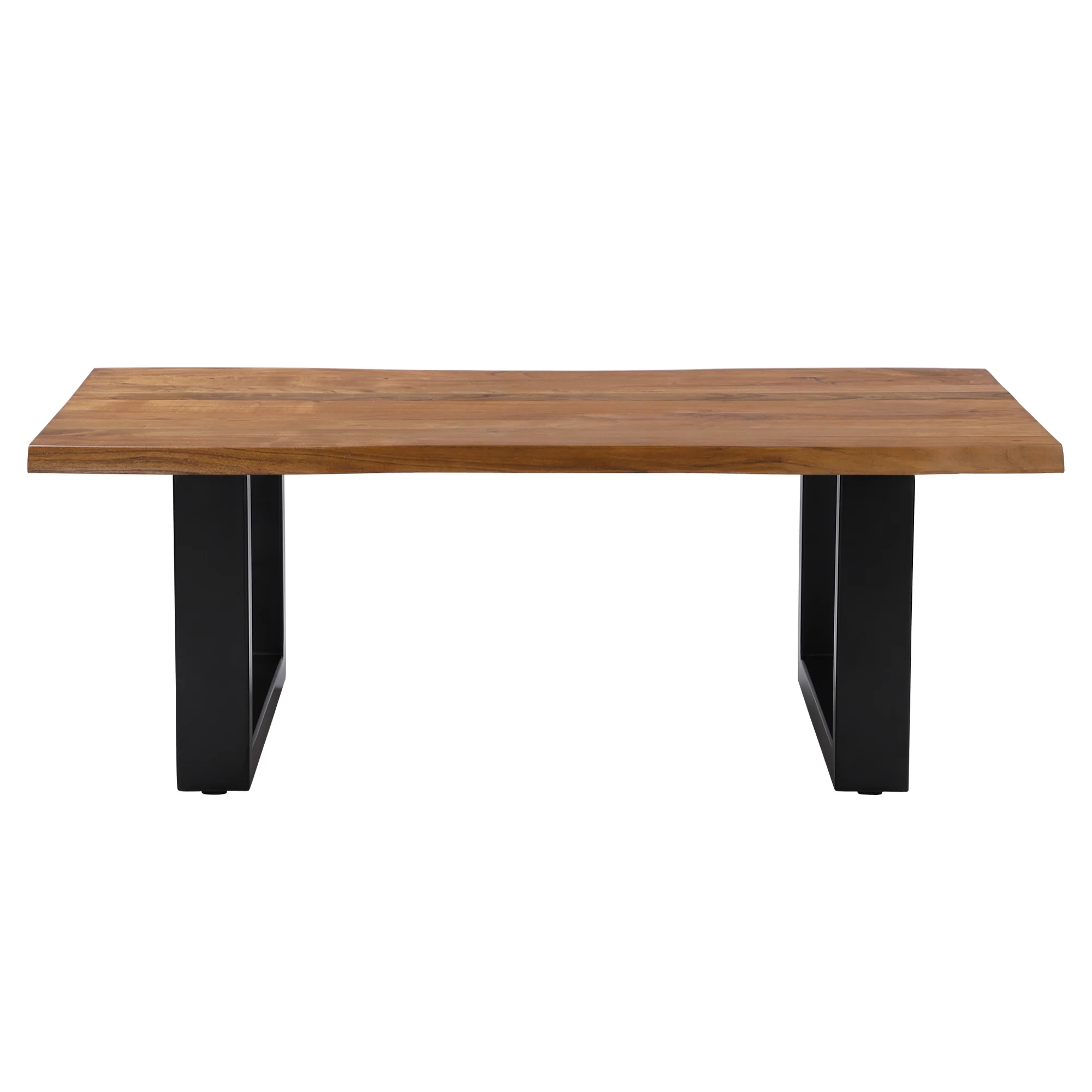 Couchtisch braun/schwarz 110x60 cm aus Akazienholz mit Metallgestell WOMO-Design