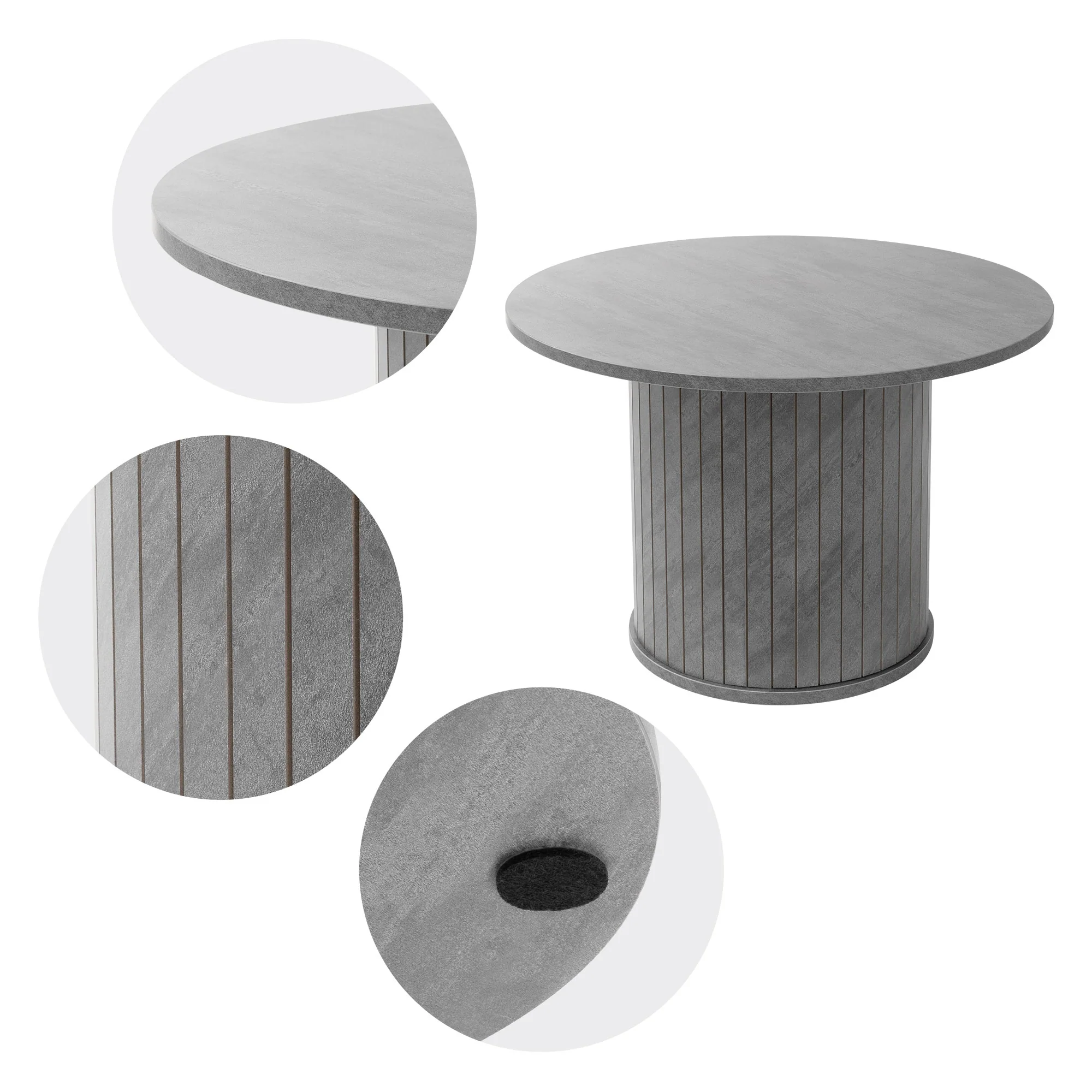 Couchtisch rund mit überstehender Tischplatte, moderner Stil - Image 15