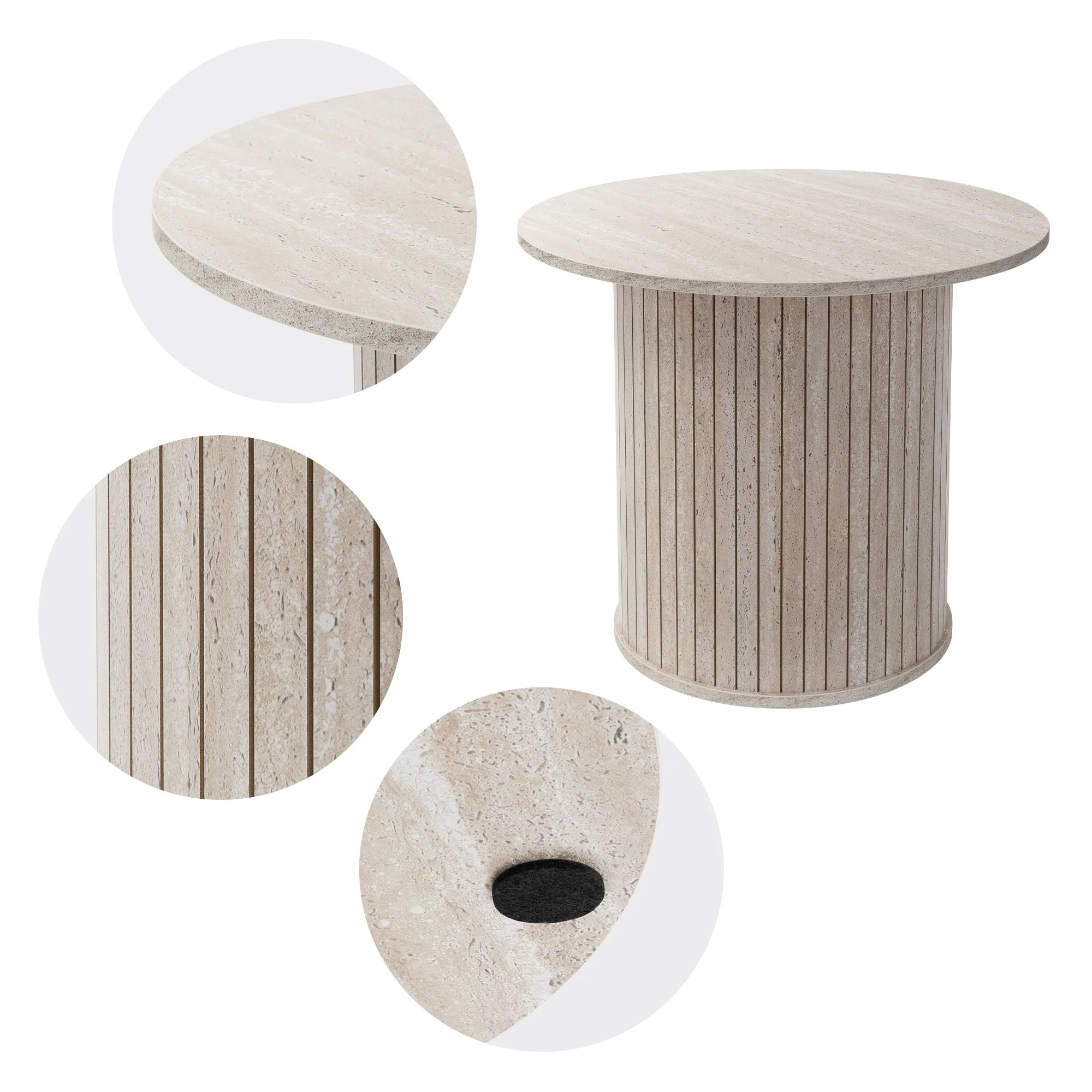 Couchtisch rund mit überstehender Tischplatte, moderner Stil - Image 5