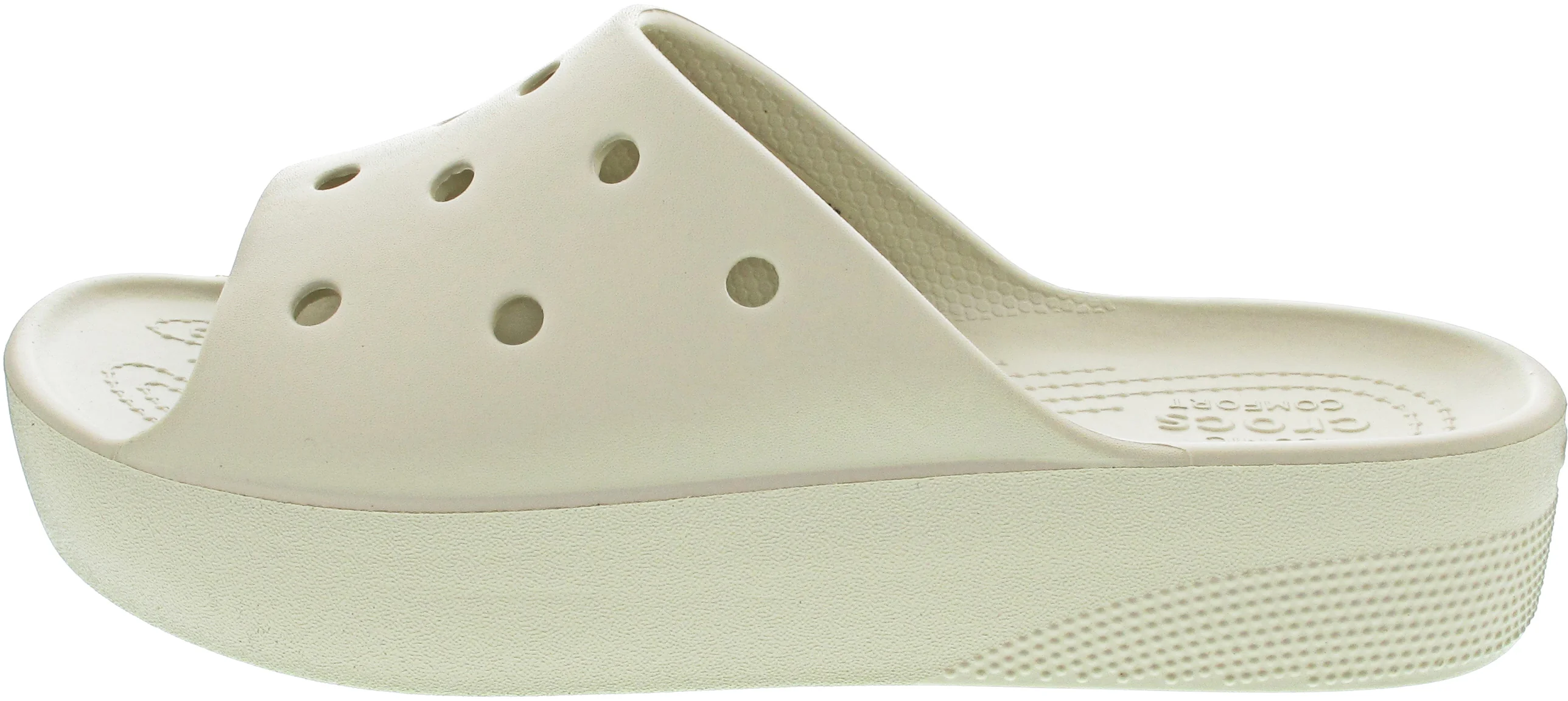 Crocs Classic Platform Slide Pantolette Beige - Image 2