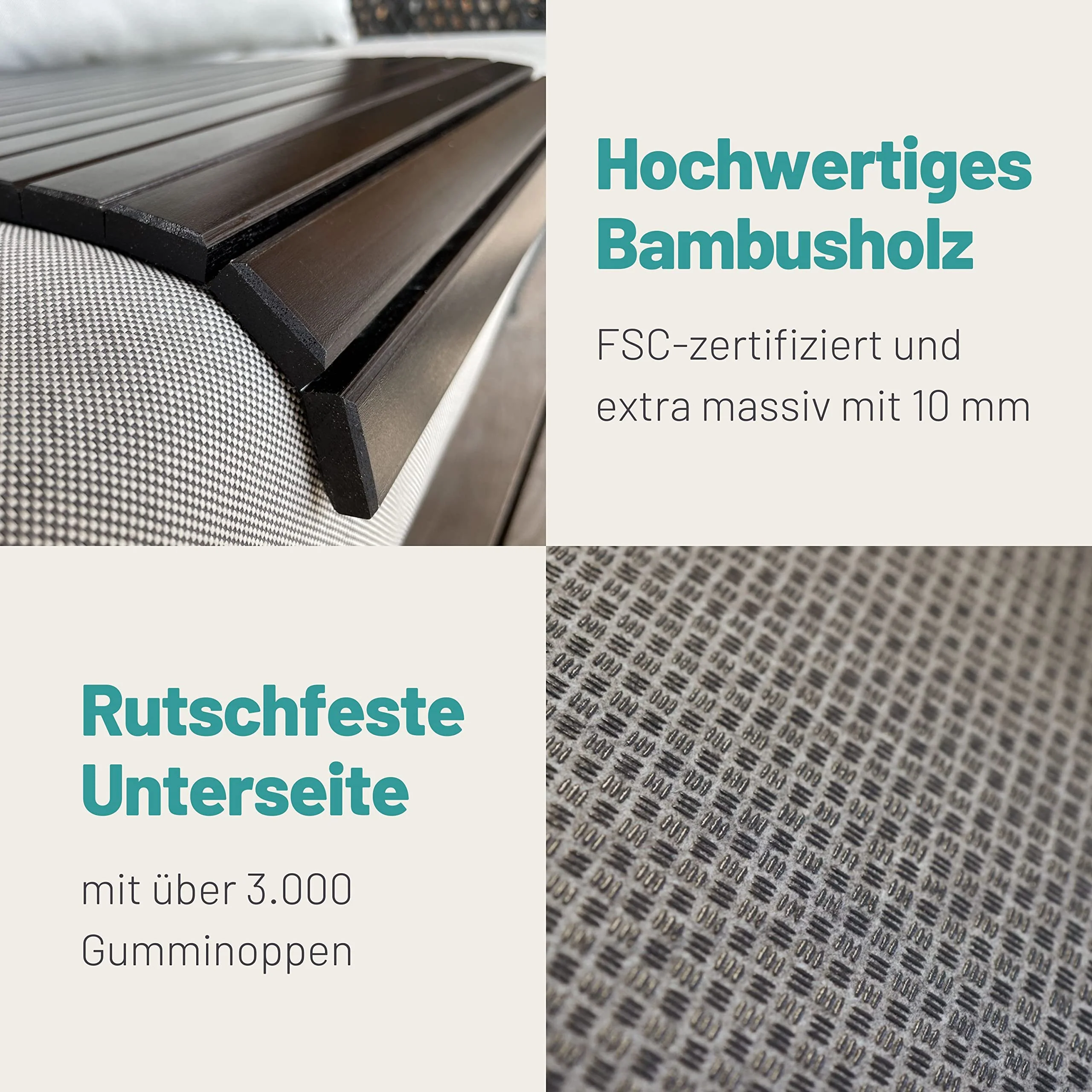 D&D Living Sofatablett - Couch Ablage flexibel für Armlehne aus natürlichem Holz | Tablett - Image 3