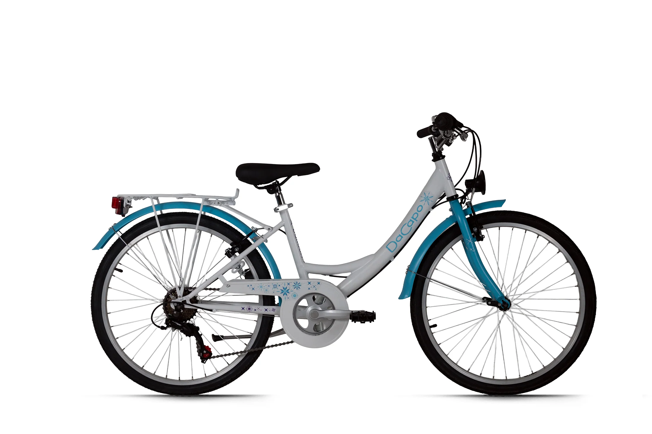DaCapo Kinderfahrrad 24'' Balloon blau 6 Gänge RH 36 cm
