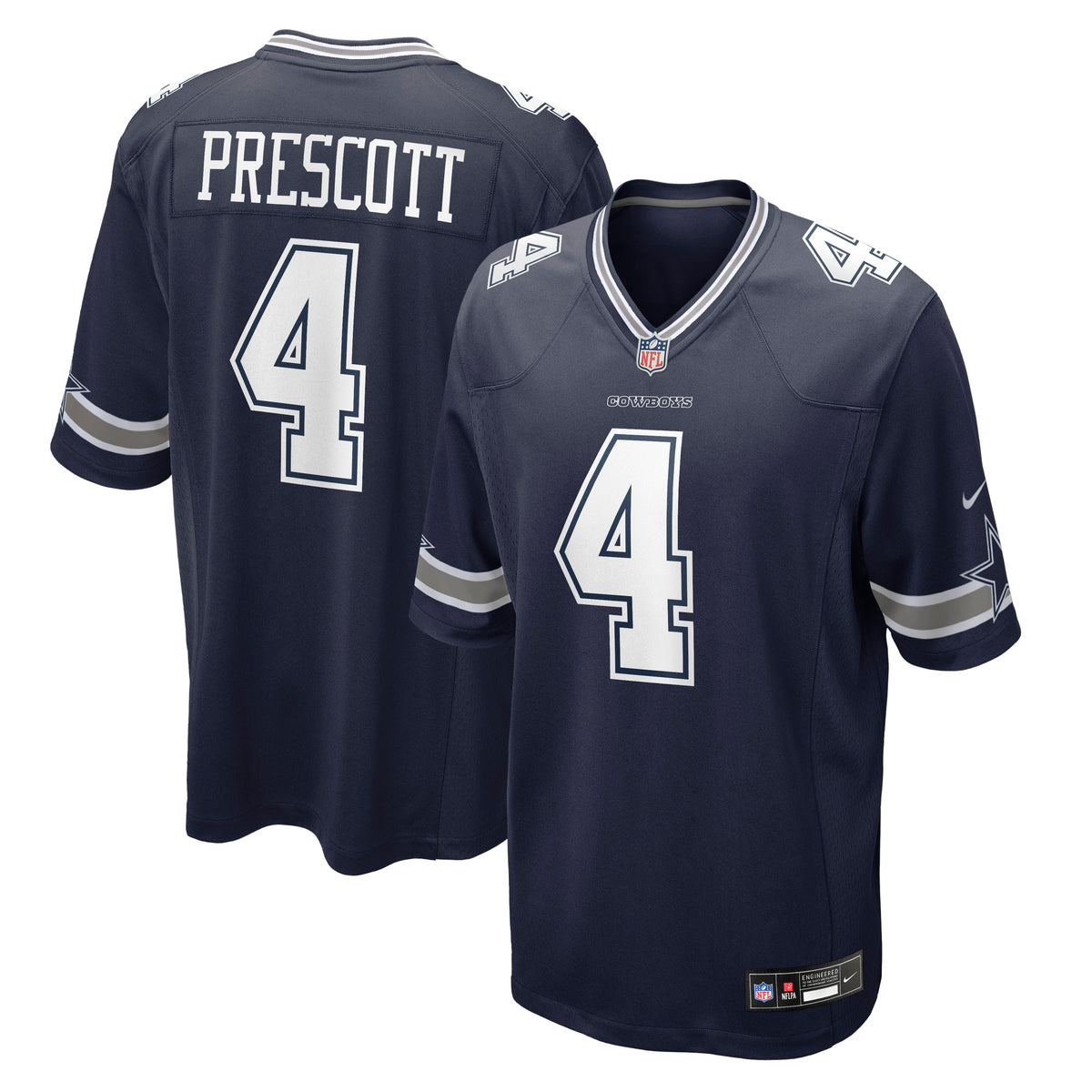 Dallas Cowboys Nike NFL Home Game Jersey Prescott 4 - Image 5