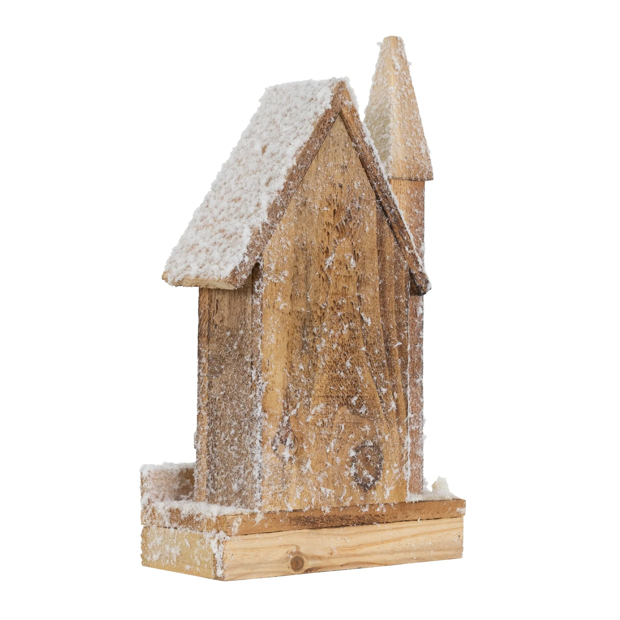 Deko Weihnachtshaus schneebedeckt mit LED Beleuchtung aus Holz - Image 4